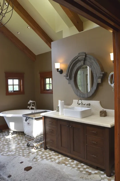 Stained Cherry Bathroom Cabinetry
