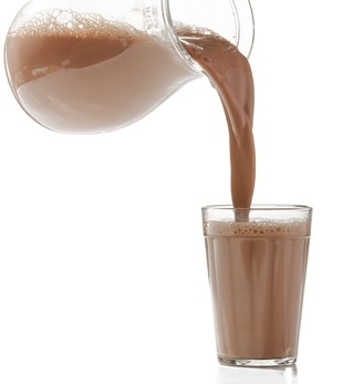 chocolate milk pouring into glass from pitcher - Ultimate Health Personal Trainer Toluca Lake
