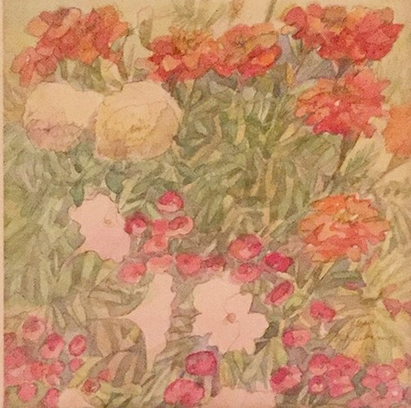 Elisa, Marigolds and Petunias.jpg
