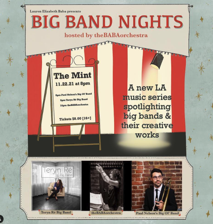 Hollywood, CA - Big Band Night @ the Mint w/ Paul Nelson's Big Ol Band