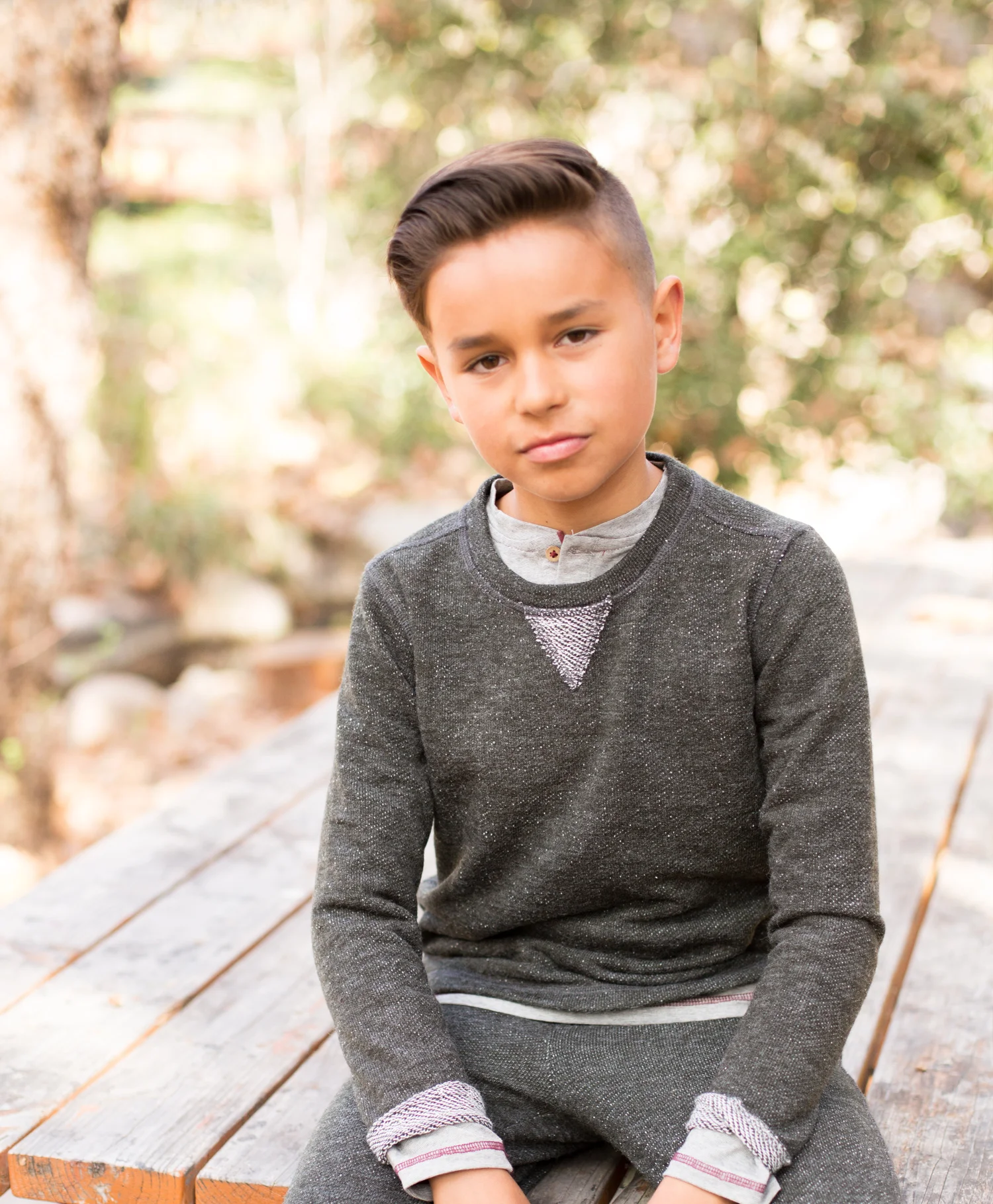 Charcoal Tri-Blend French Terry Sweatshirt