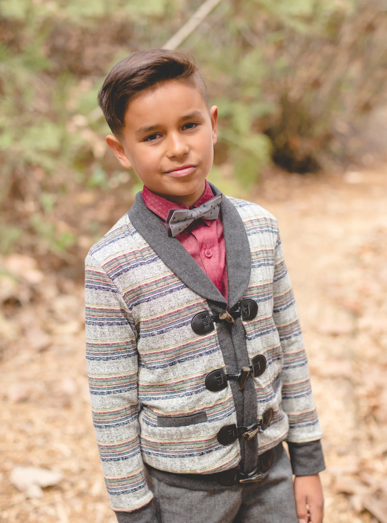 Multi-Stripe Sweater Knit Cardigan