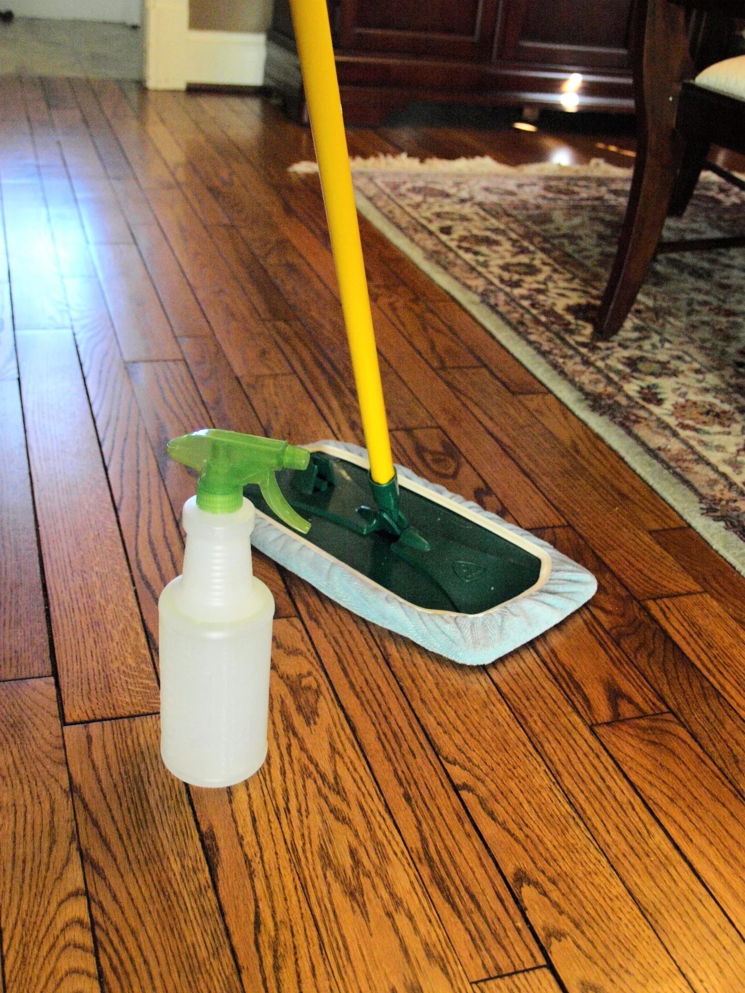 No chemical residue, no damage to our hardwood floors...