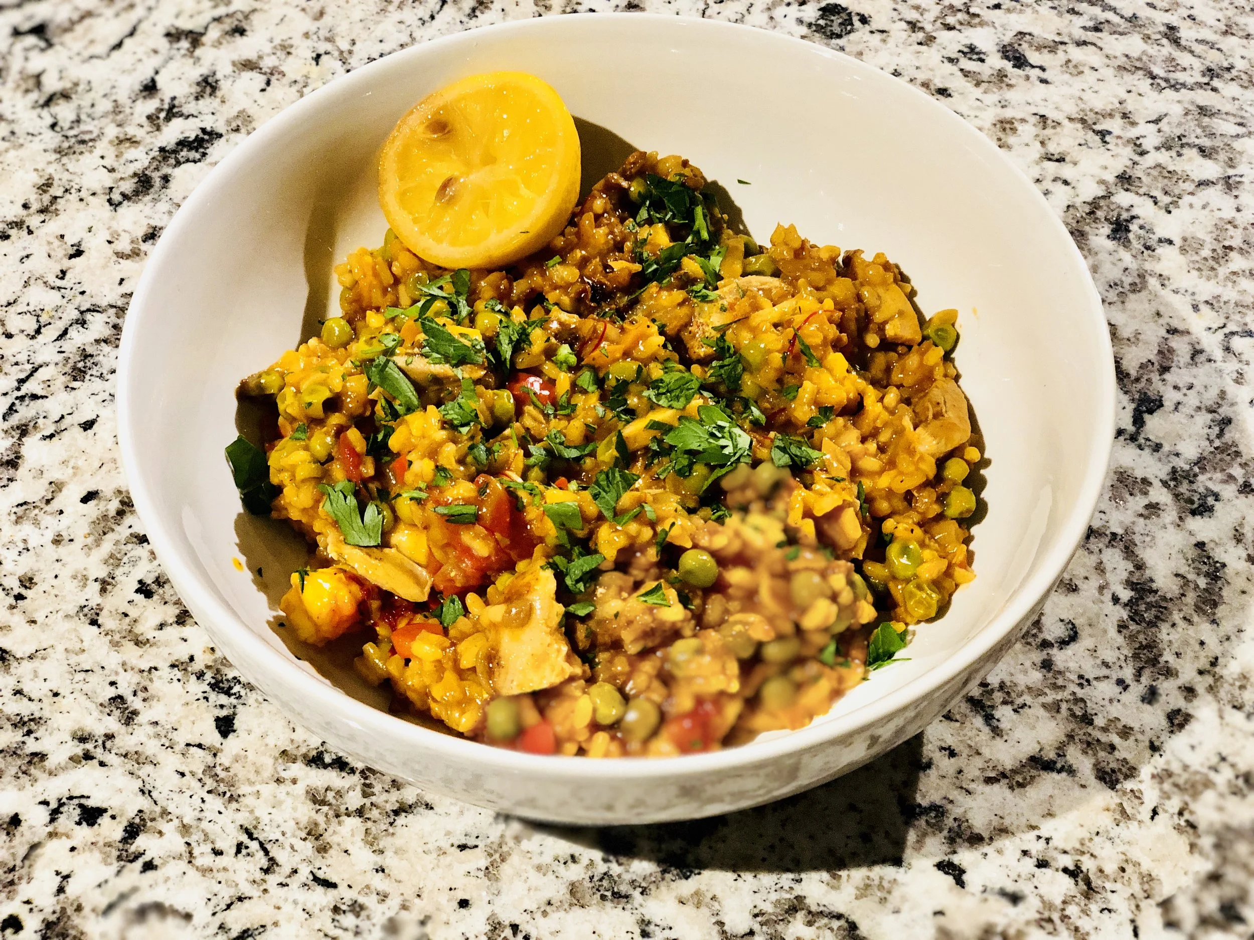 Saffron Shrimp and Chicken Thigh Paella Erica Bethe Jewtalian.jpg