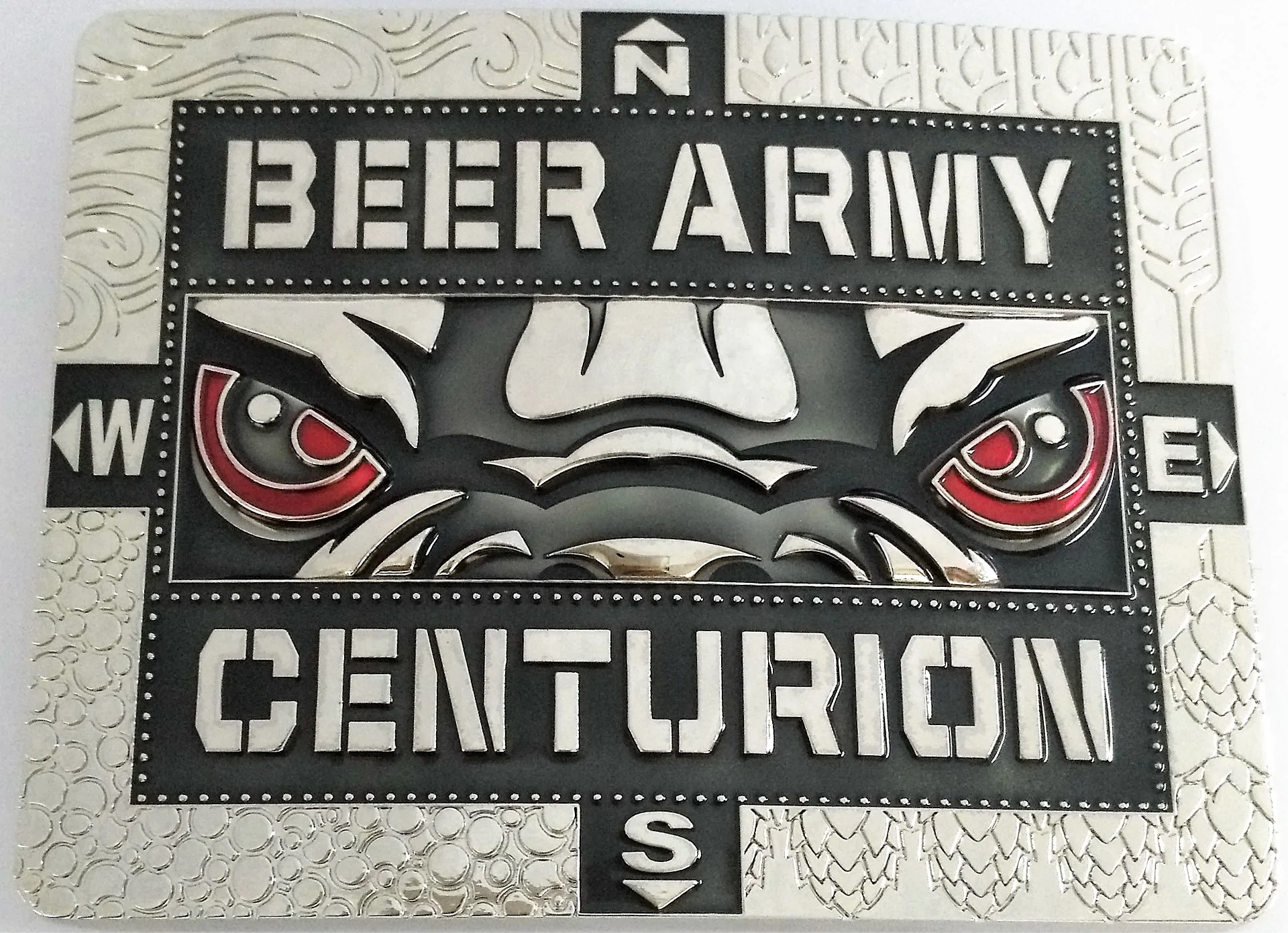 The current Centurion Challenge belt buckle