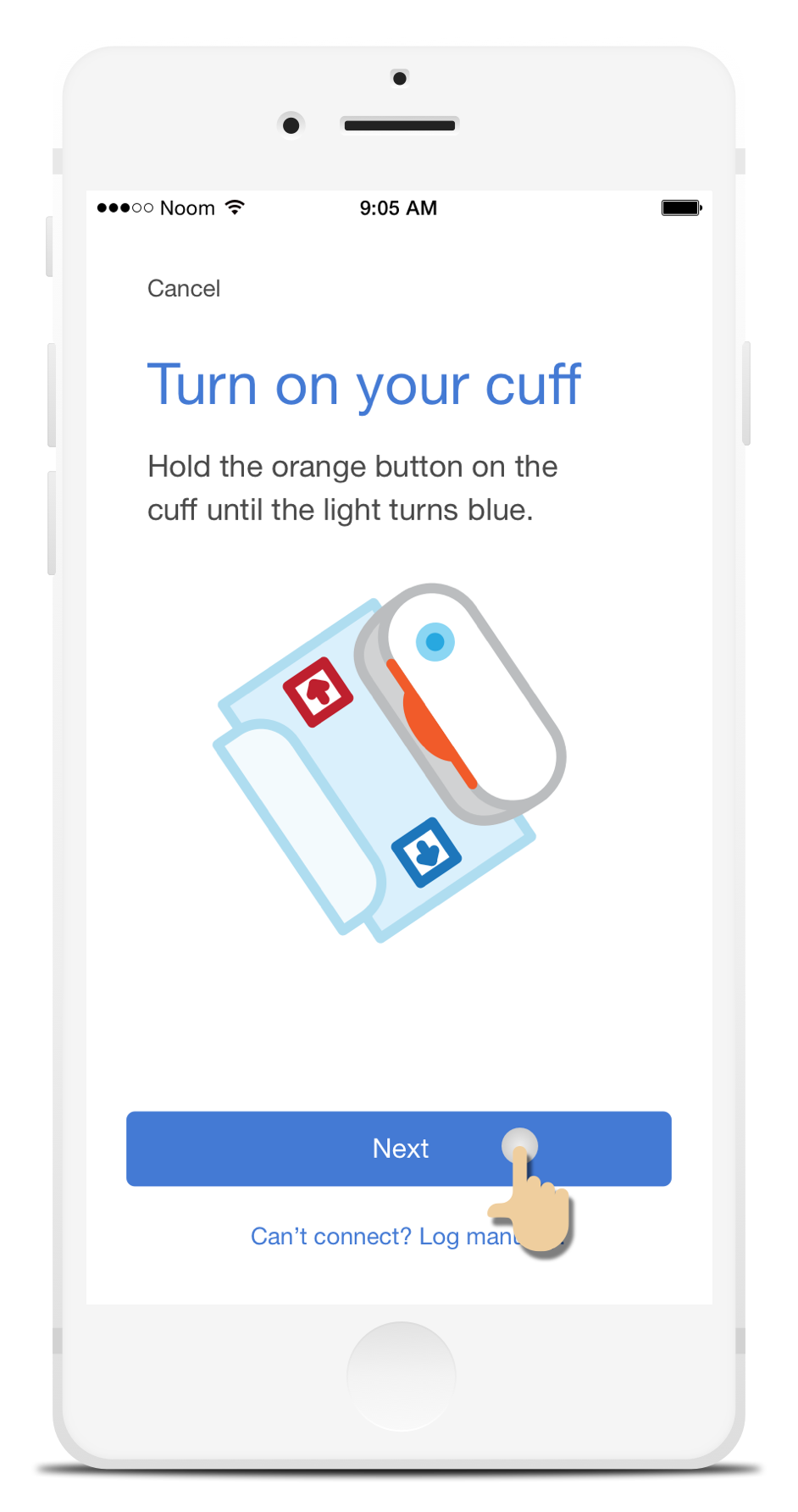 Turning on the cuff