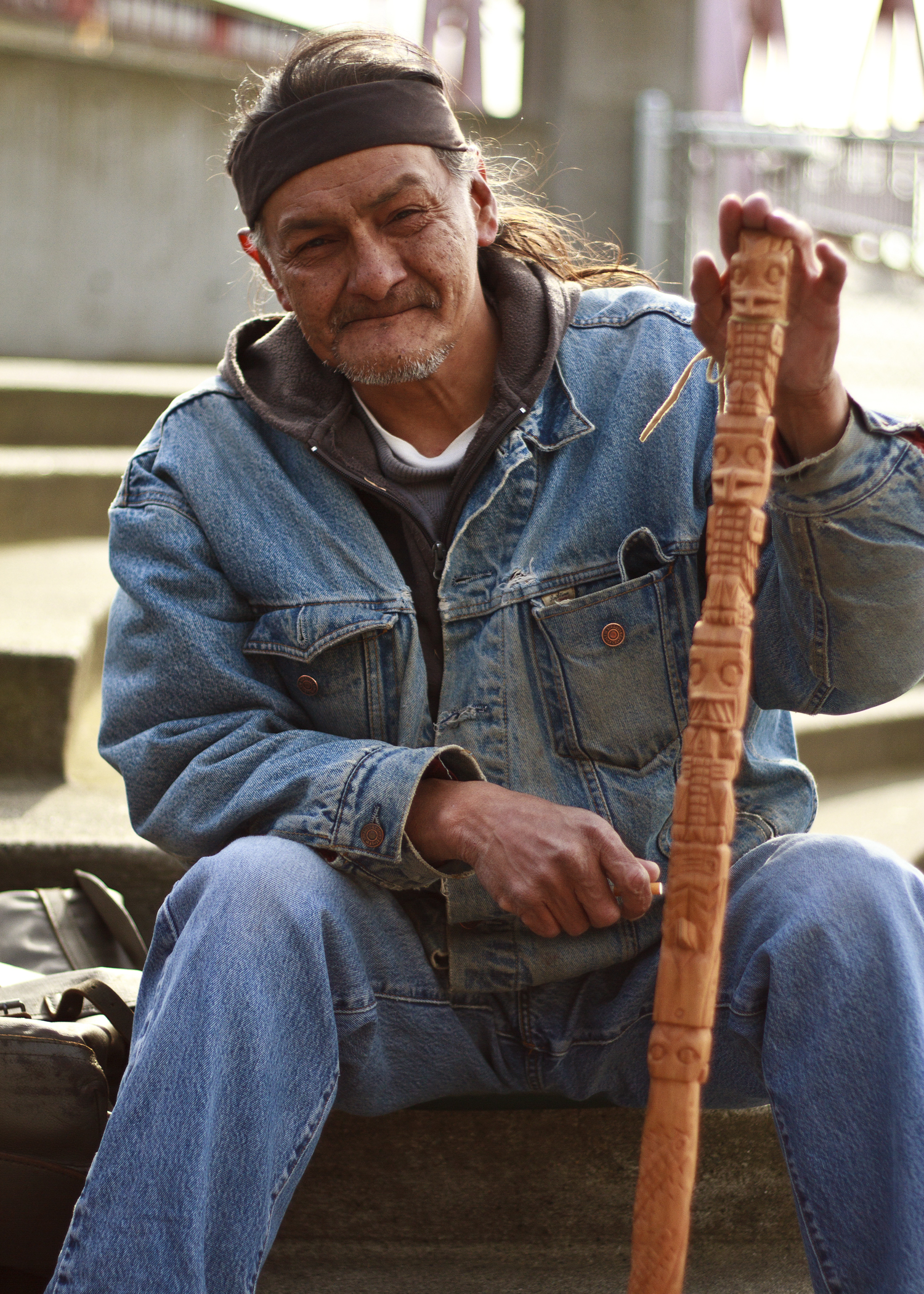  Wood carver in Seattle.&nbsp; 