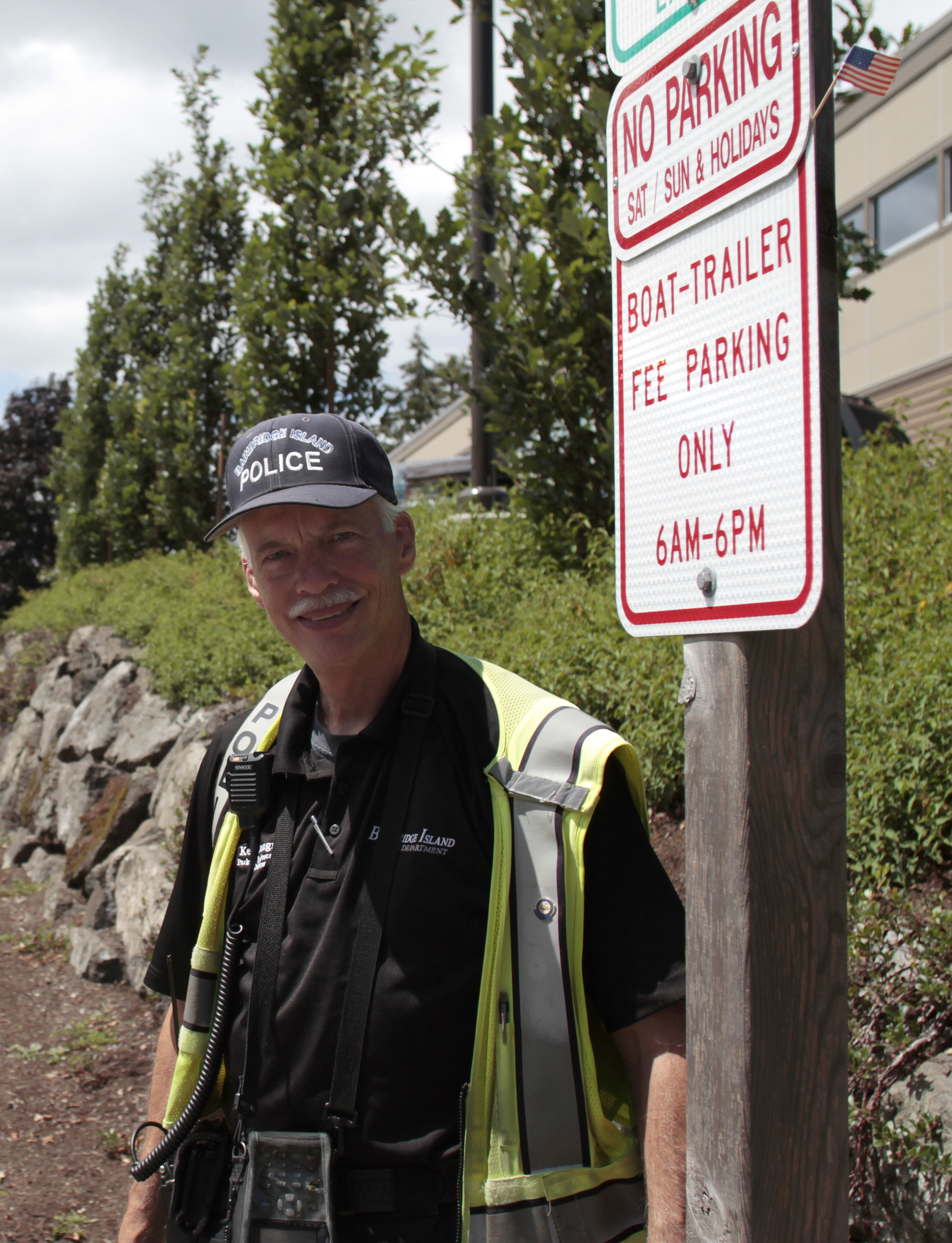  Bainbridge Island Police Department Parking Enforcement Officer Ken Lundgren.&nbsp; 