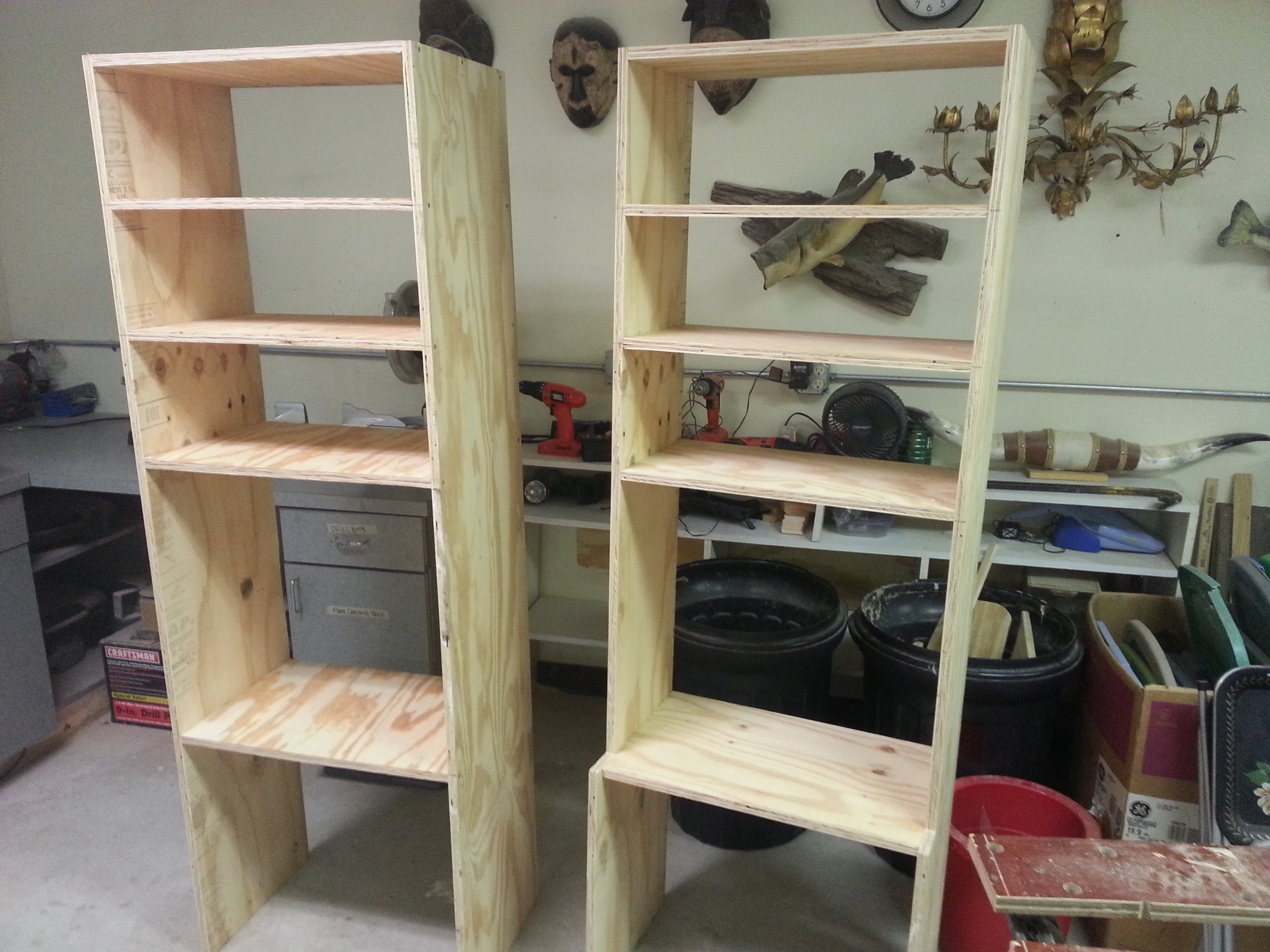 Built in shelves