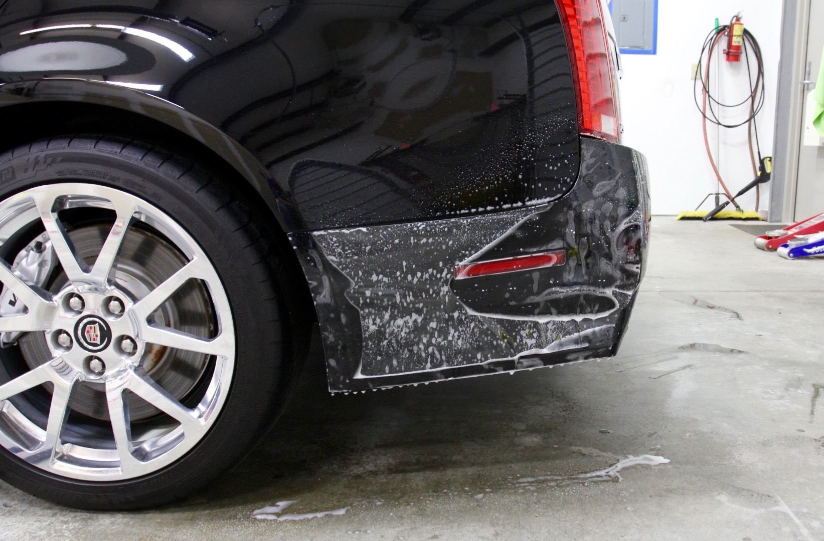 We also apply paint protection films to high wear areas of the paint like behind the rear wheels, the edges of the doors, the door handle cup areas, the door sill thresholds and the top of the rear bumper trunk ledge.