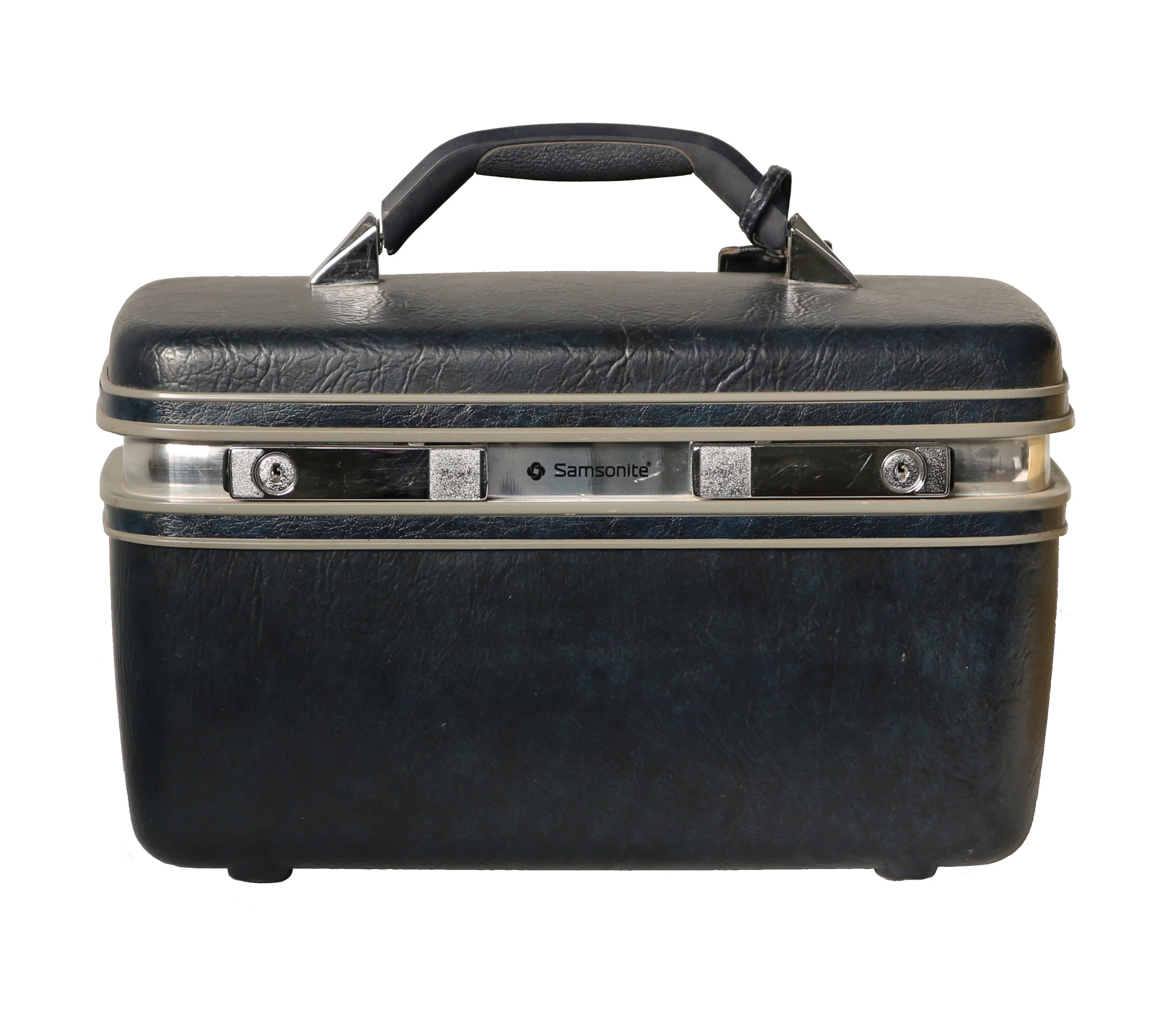 Navy Blue Vanity Train Case