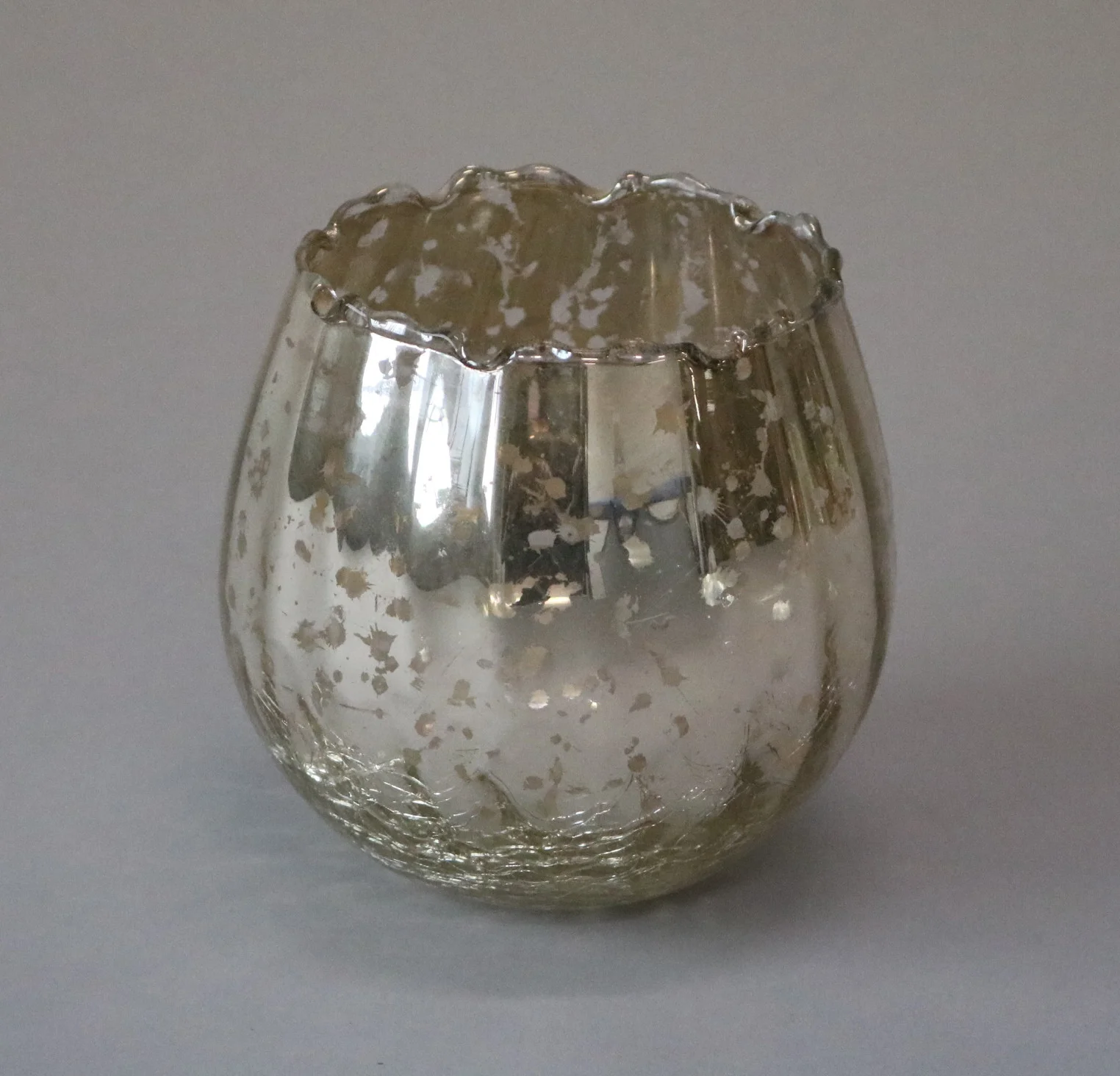Silver Mercury Round Vase