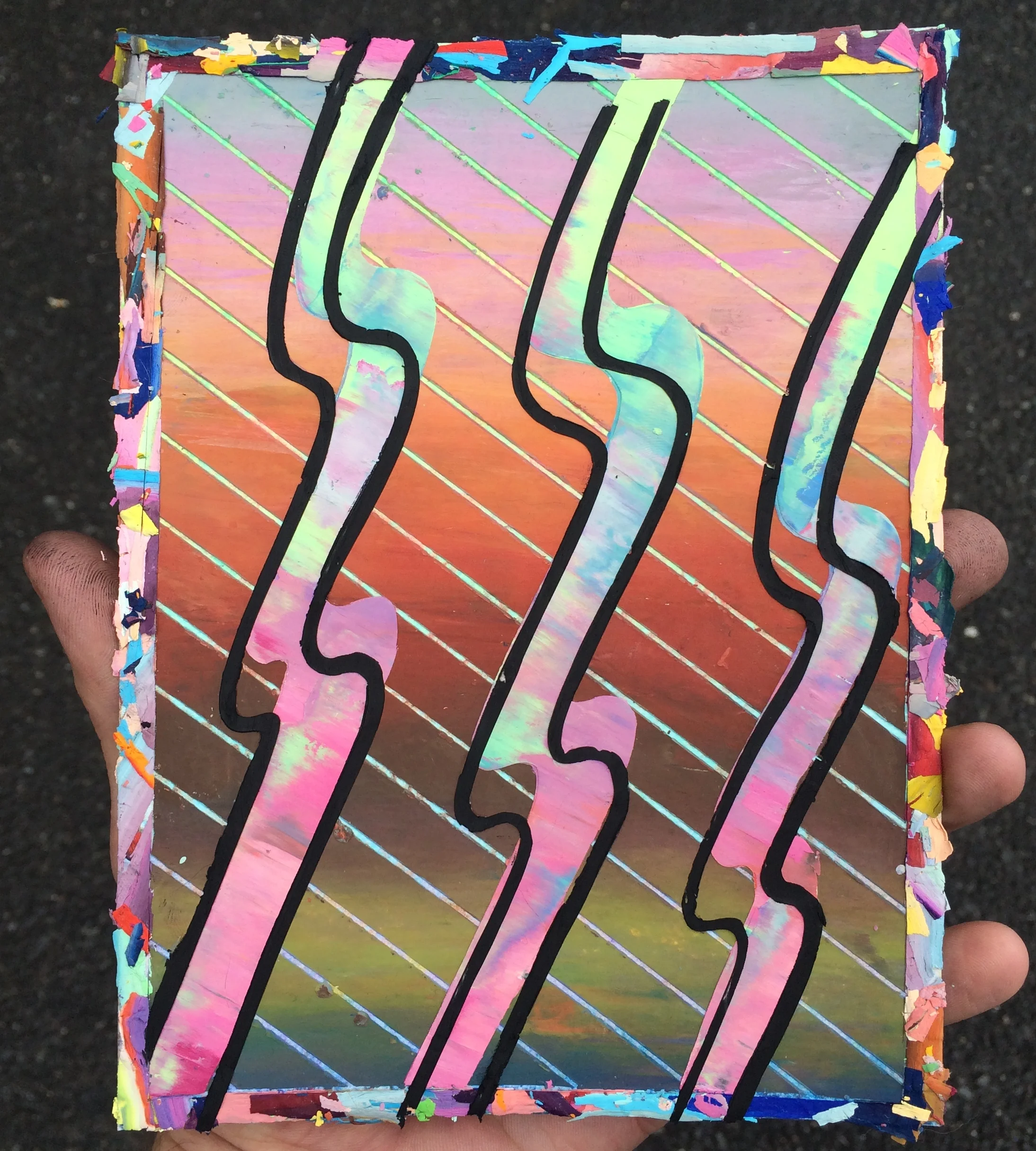 Untitled (Frame, Three Lines), 2016