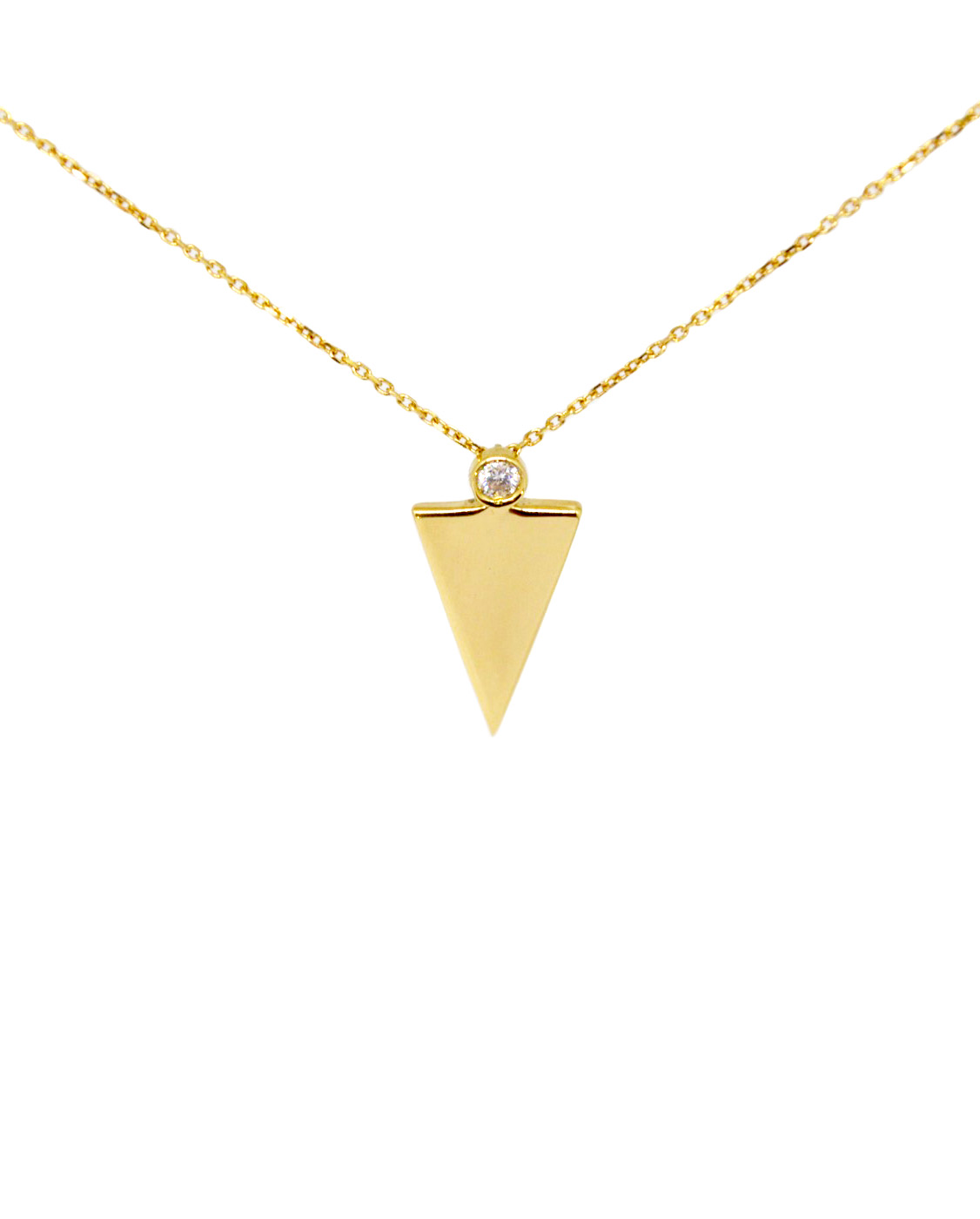 Inverted Triangle Pendant Necklace
