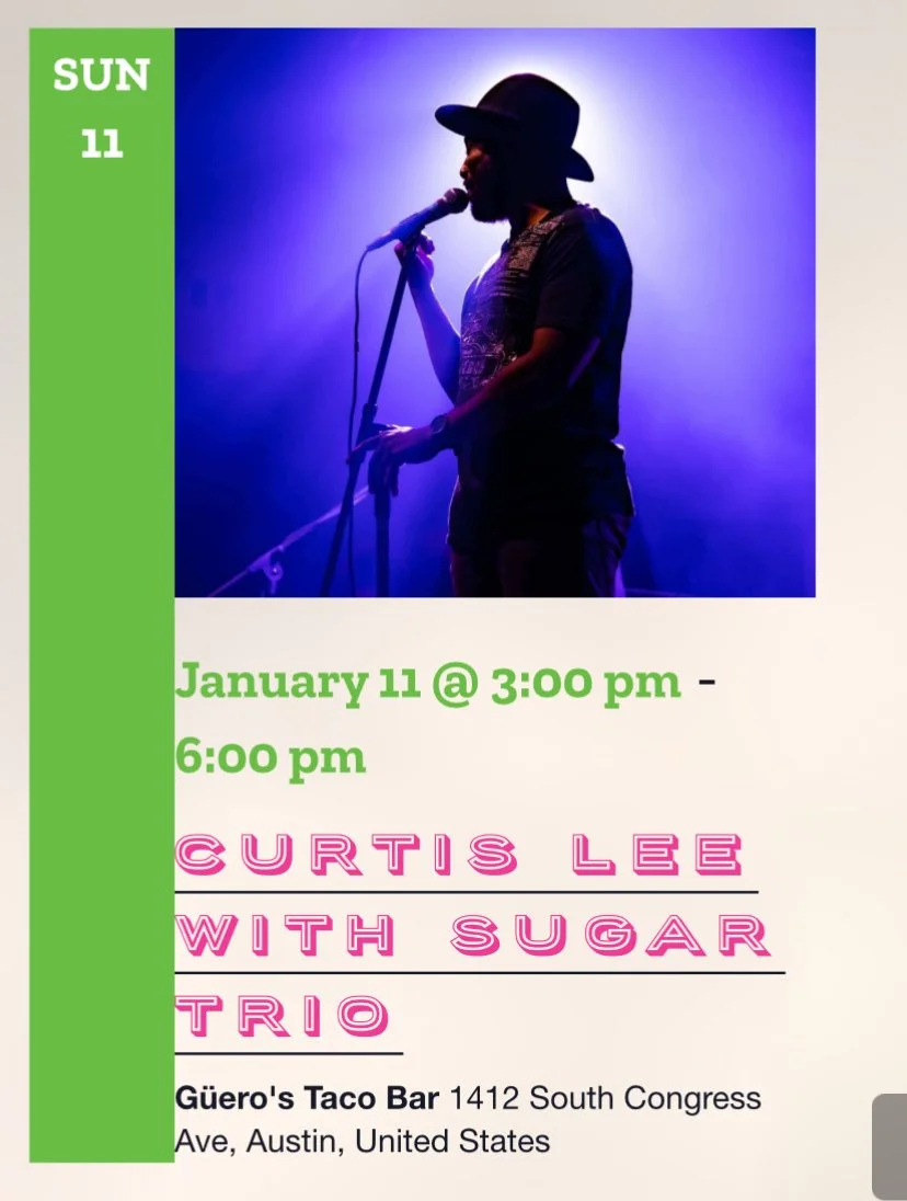 Curtis Lee with Sugar Trio at Guero’s Taco Bar 