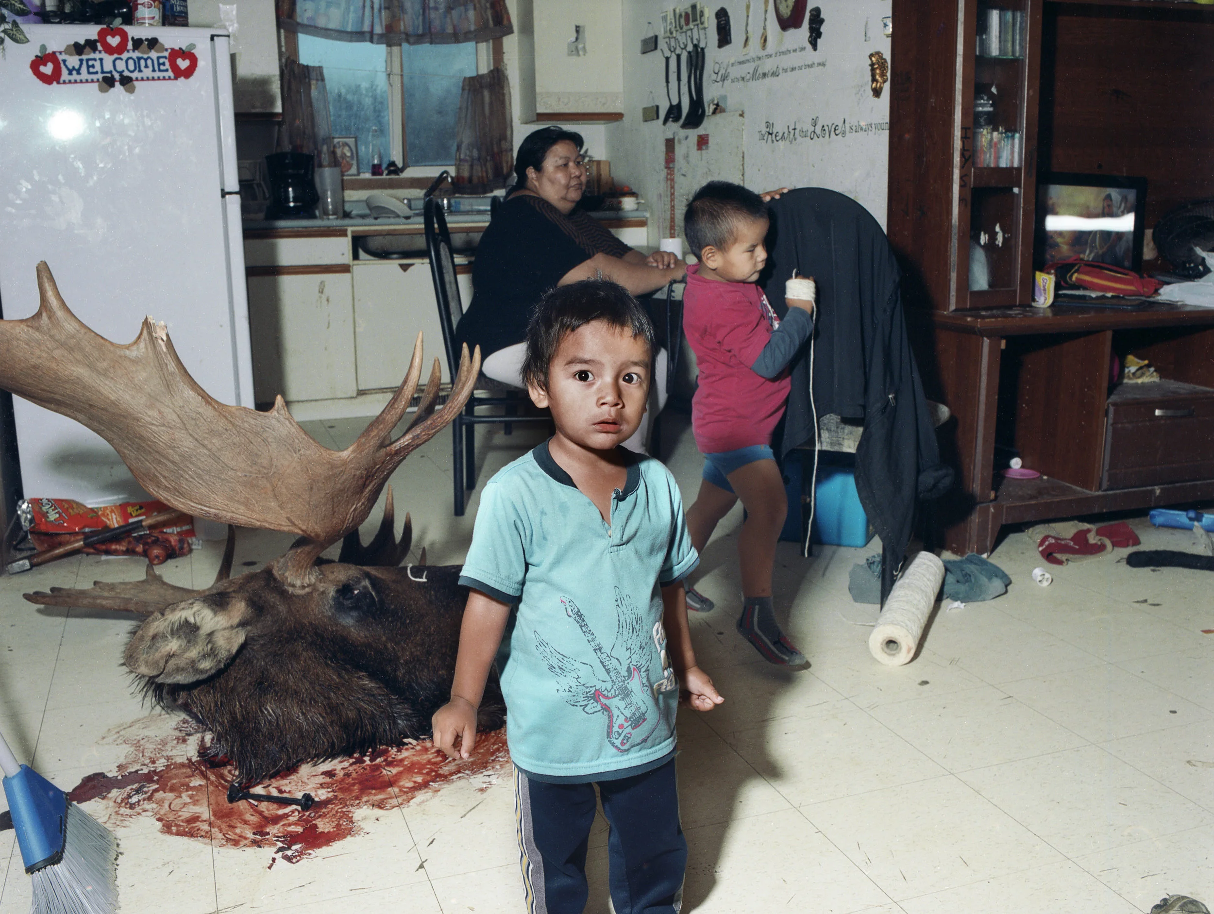 Family in Shamattawa Aboriginal Reserve, Manitoba, Canada, 2, 2016