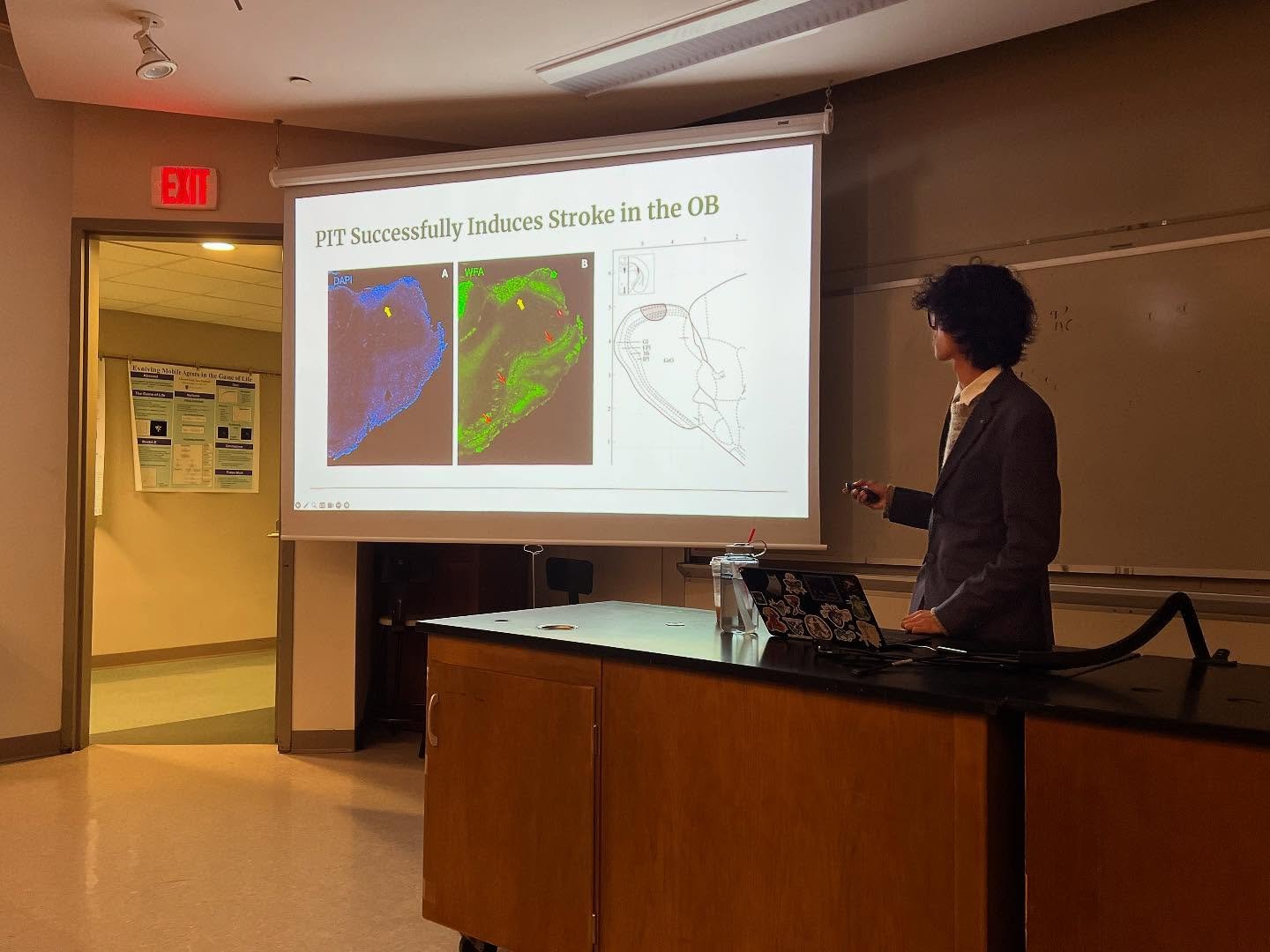 π« whOa: Ram Guruprasad successfully defended their incredible thesis project looking at the effect of olfactory bulb stroke on the extracellular matrix and olfactory memory. Ram gave an excellent talk on their work and calmly answered questions in t