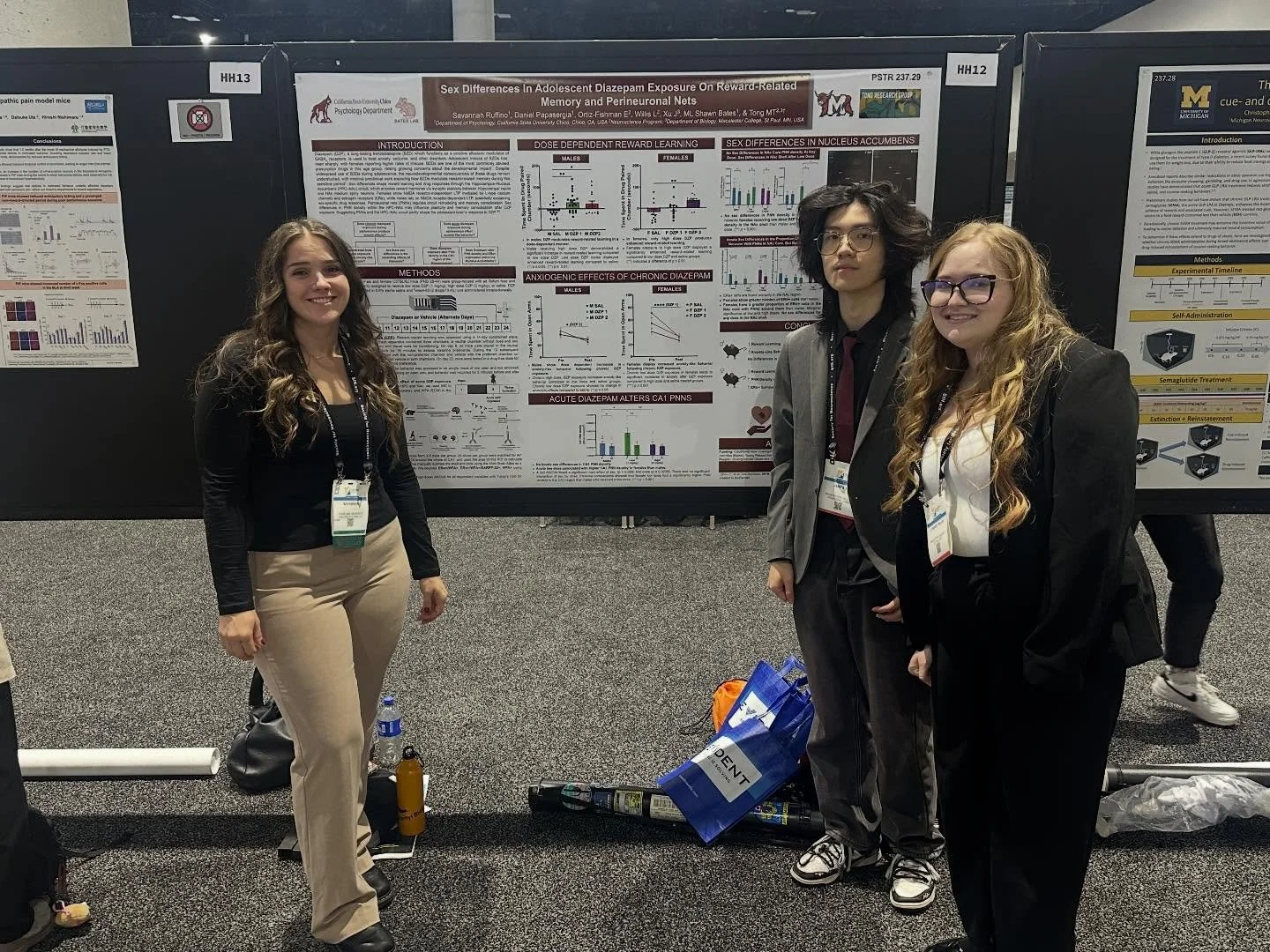 Big major huge congratulations to @lynds3yy and James Xu for their poster presentation at #SfN2025 y&rsquo;all held it down and handled the crowds like pros for the lab and for @elnortz! The team, along with stellar PhD student Savannah Ruffino, pres