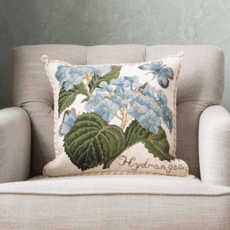 hydrangea pillow