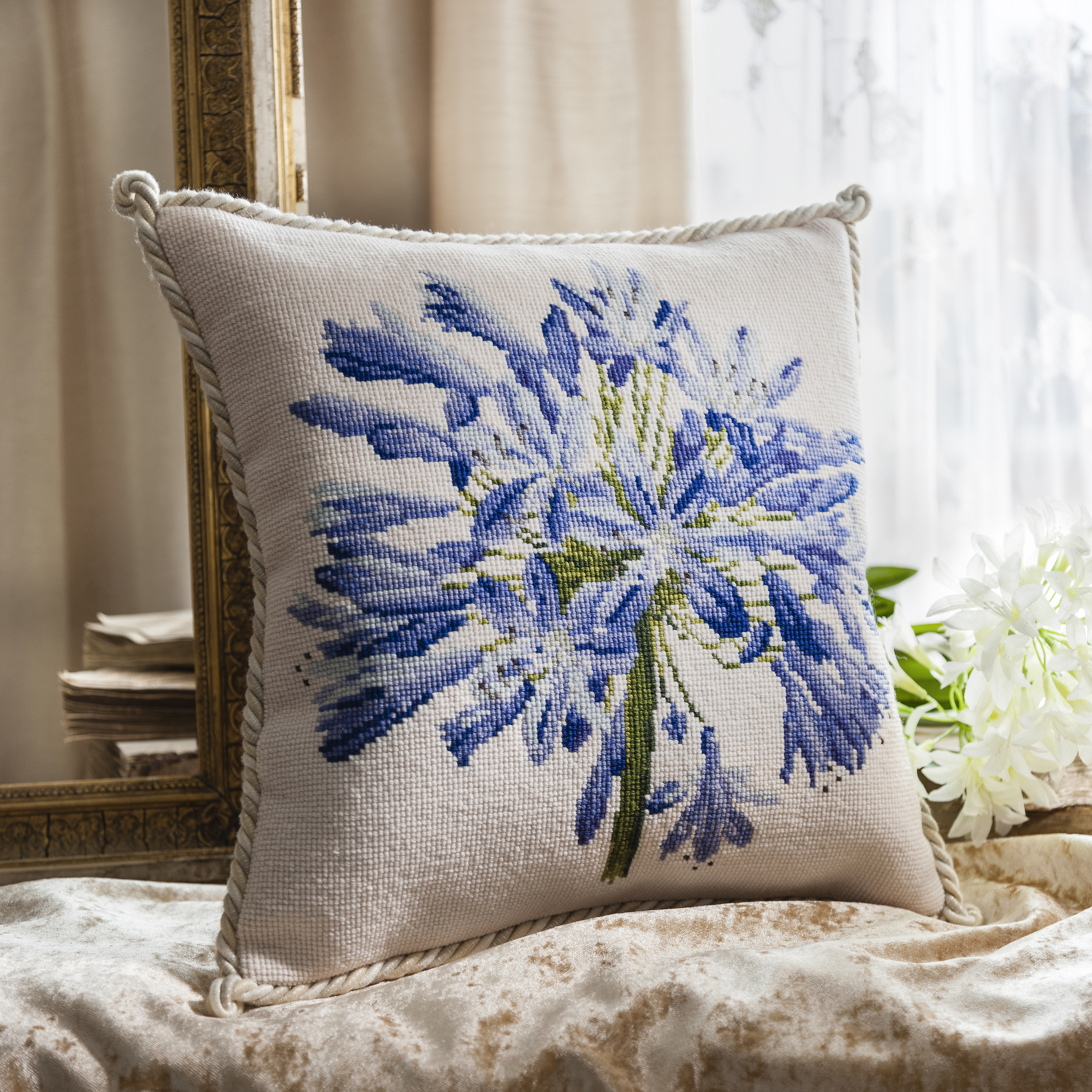 Agapanthus Cream Cushion - Blooms.jpg