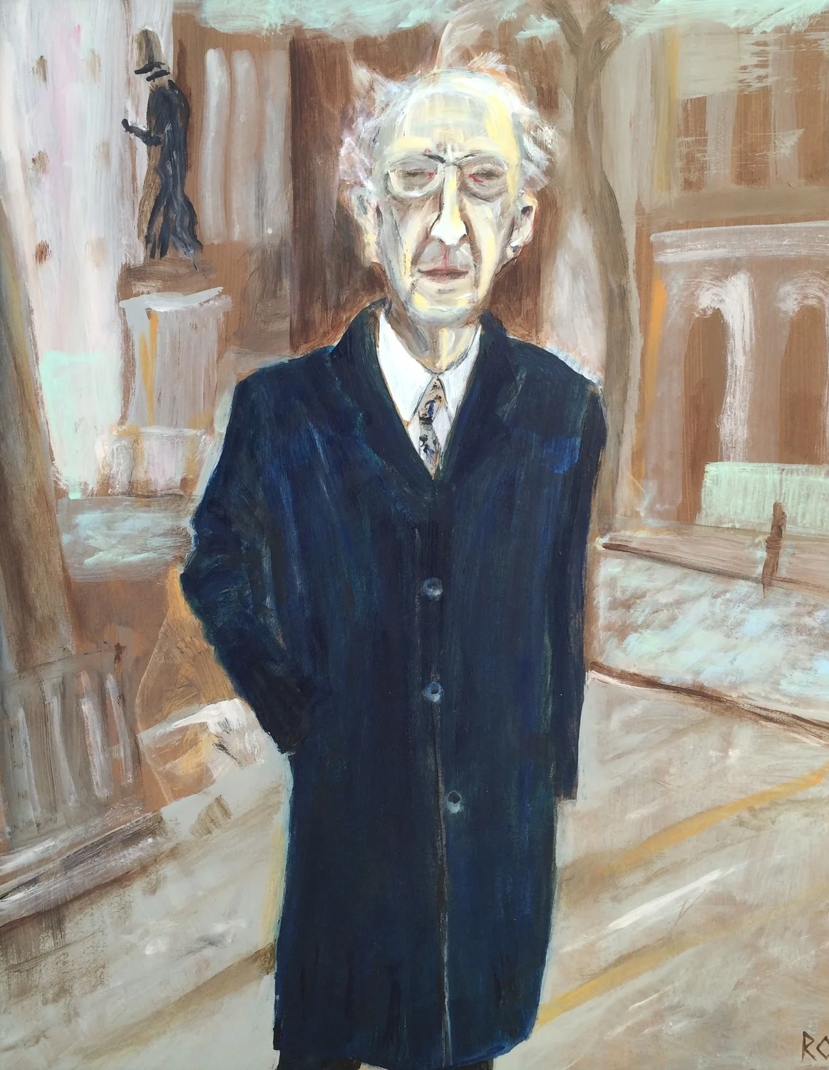 Dad at Wesley's Chapel, City Road, London