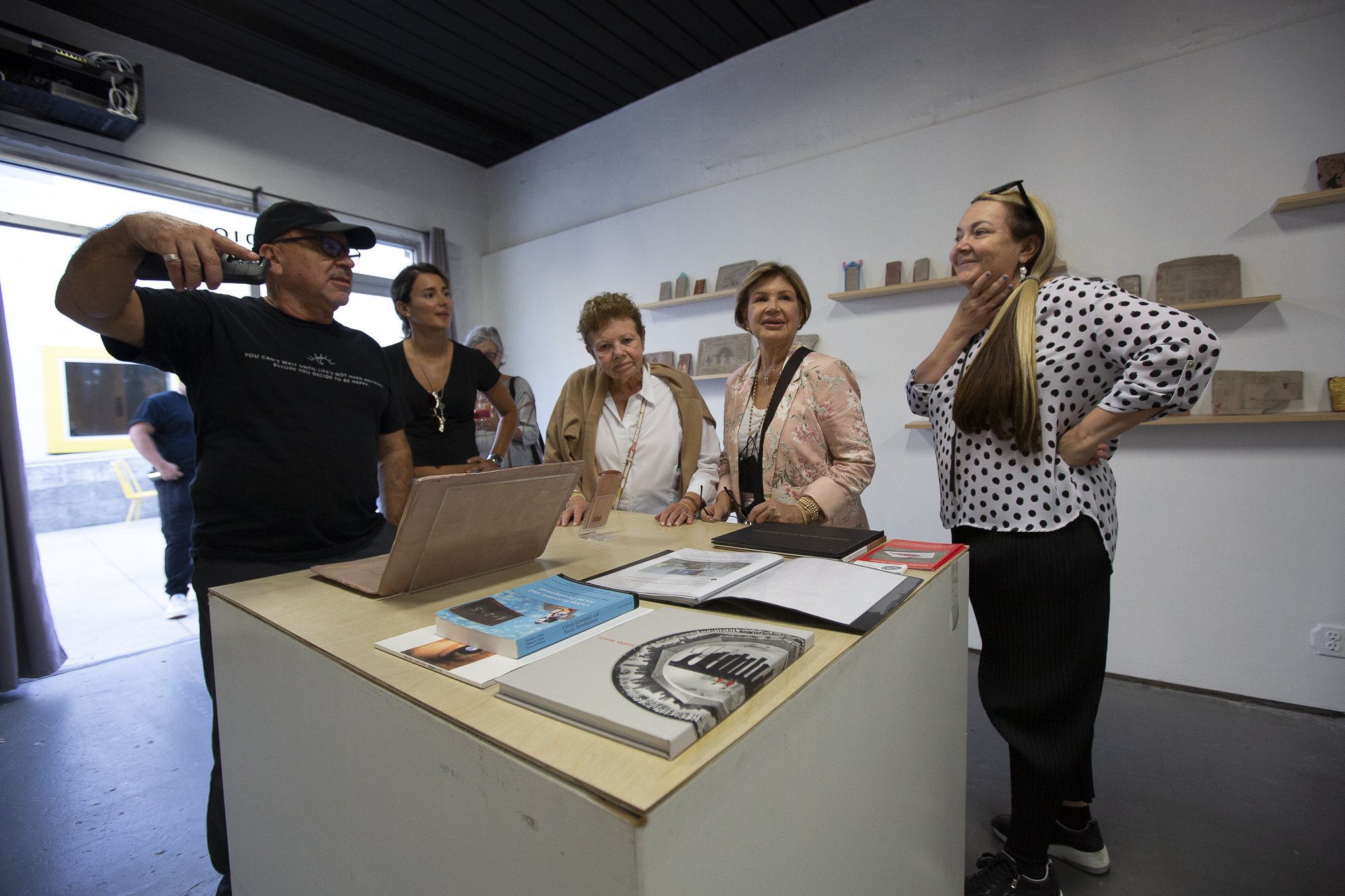 Bakehouse artist Sandra Ramos during open studios. Photo by Roberto Mata, 2022.