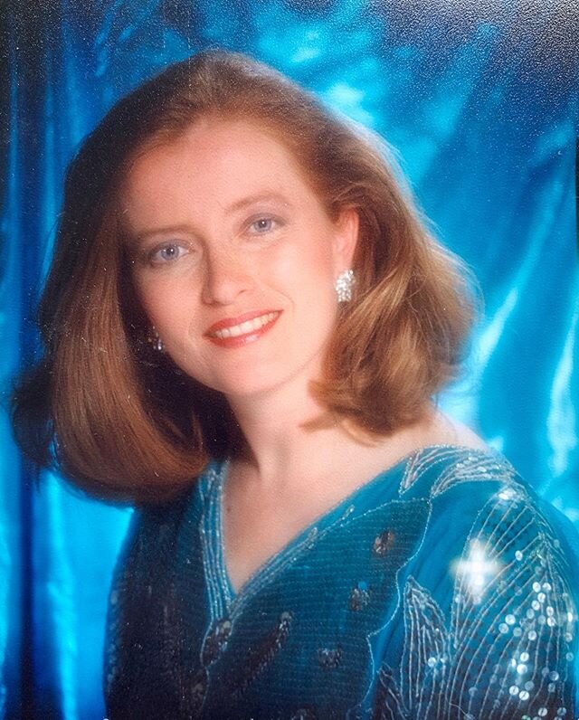 Happy Mother&rsquo;s Day to my mom, @yarnia1! We inadvertently did the same photo shoot 25 years apart. A bit of turquoise would satisfy us. I always thought this photo of her was from the Glamour Shots at the mall, but it was a Tina Slusser-Ley prod