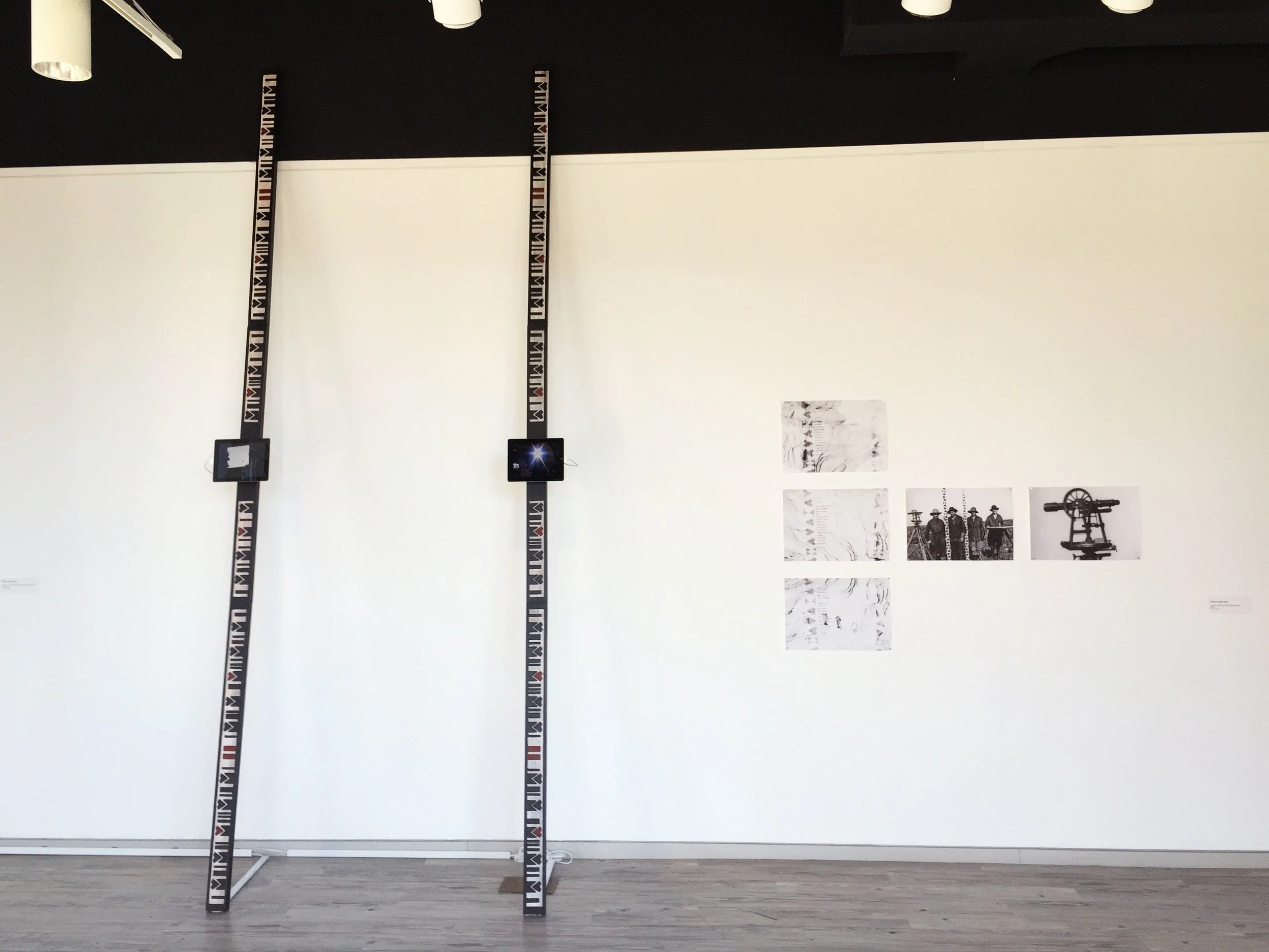 Shown Here: Survival 101 (sculptural edition) Mapping Meaning: A Double Document (photo installation)