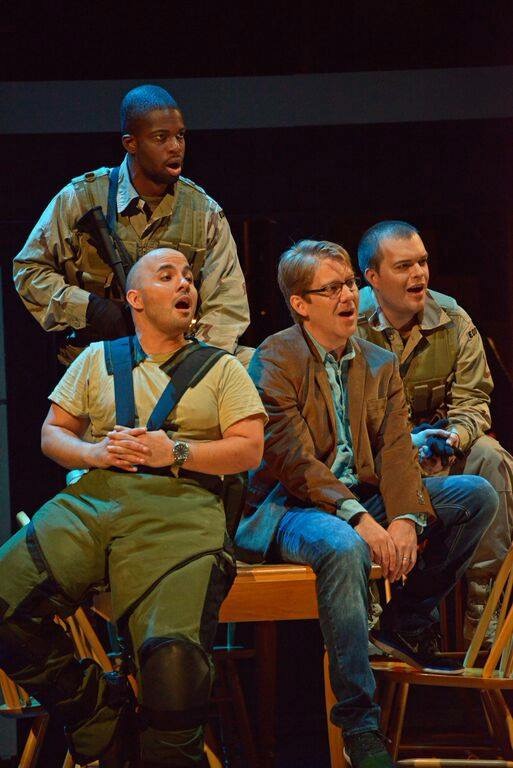 Javier Abreu (Castleman), Daniel Belcher (Brian Castner), David Blalock (Ricky), and Justin Hopkins (Jeff). 