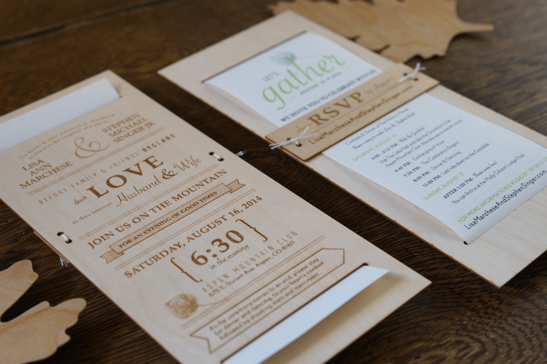 Birch Wood Wedding Invitation