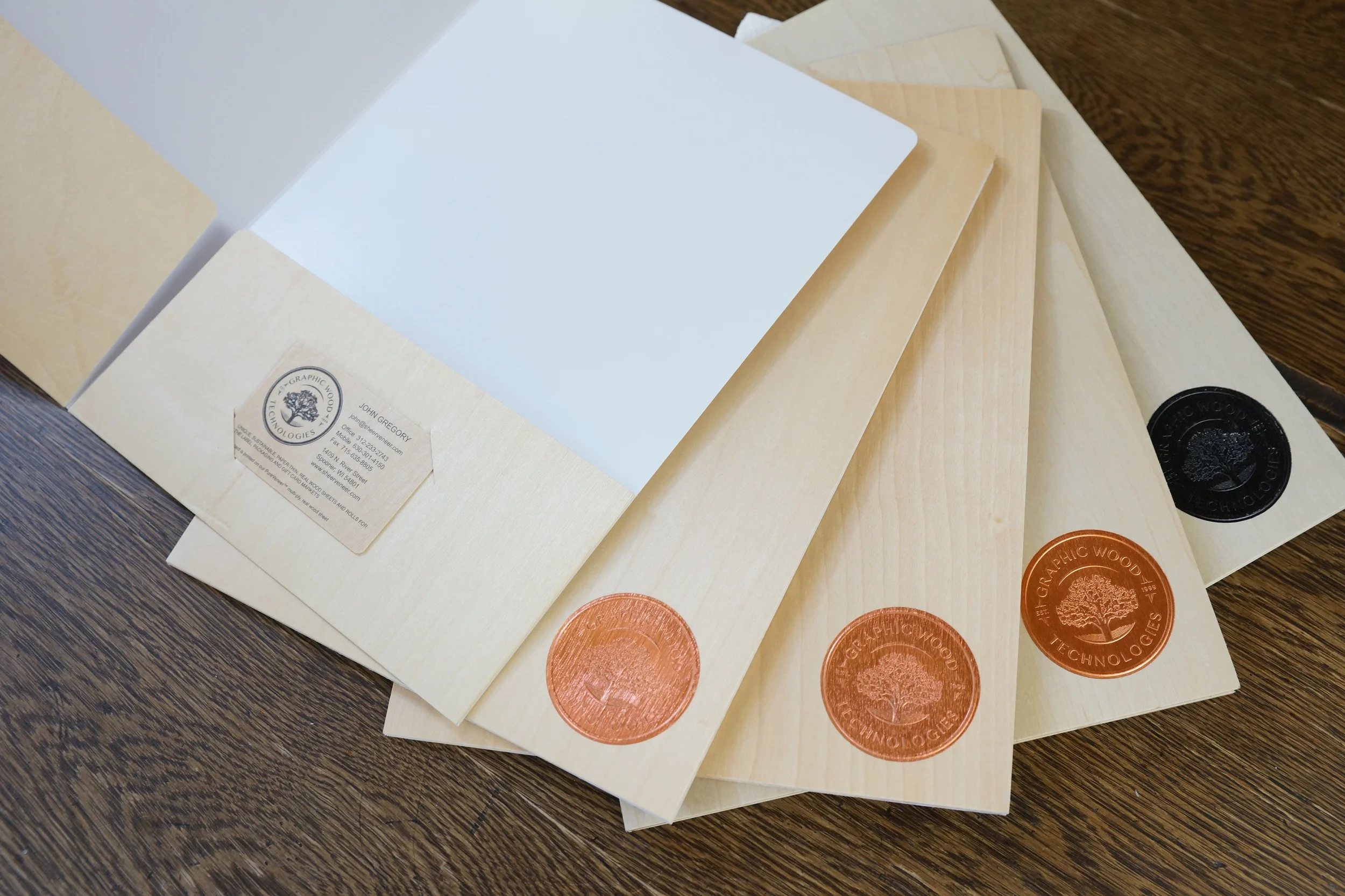 Birch Wood Pocket Folders