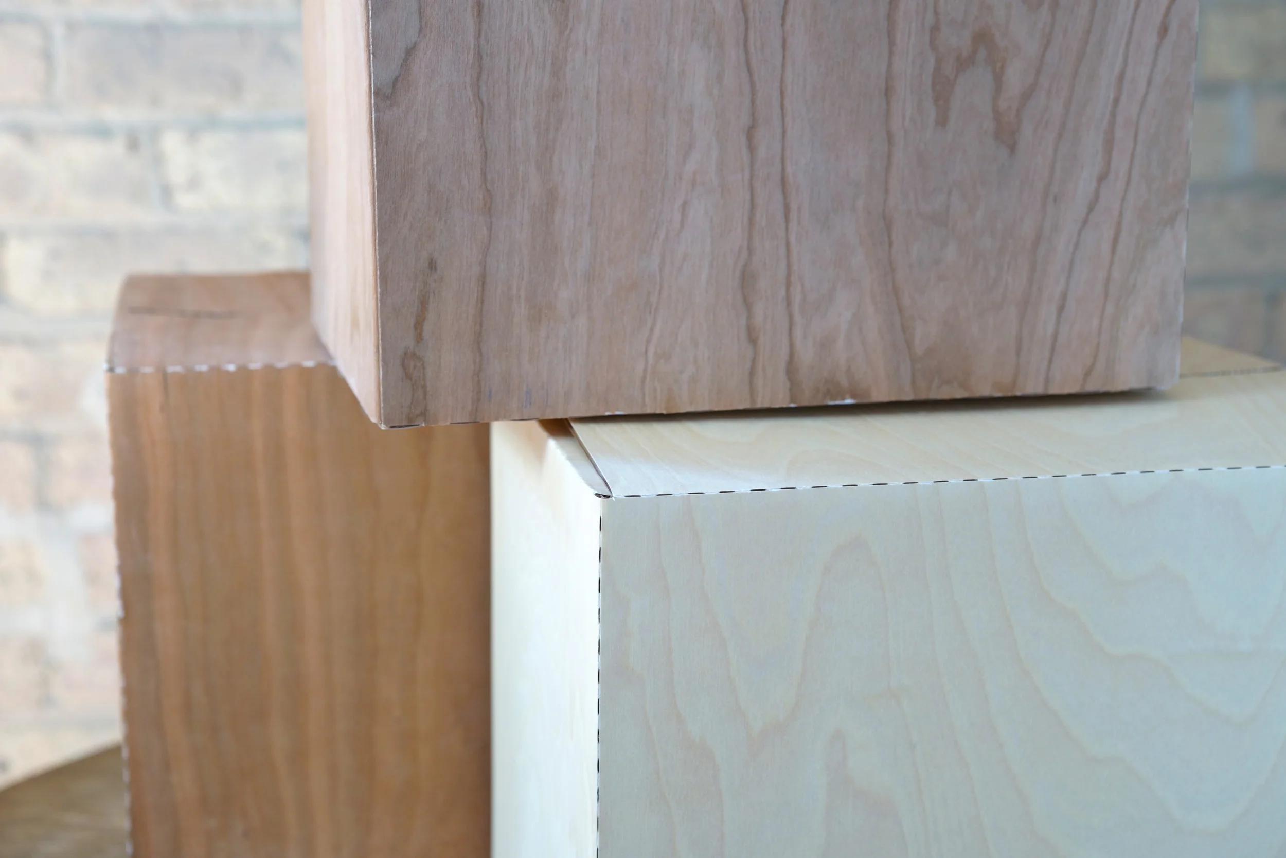 Cherry and Birch Wood Laminated Corrugate Boxes