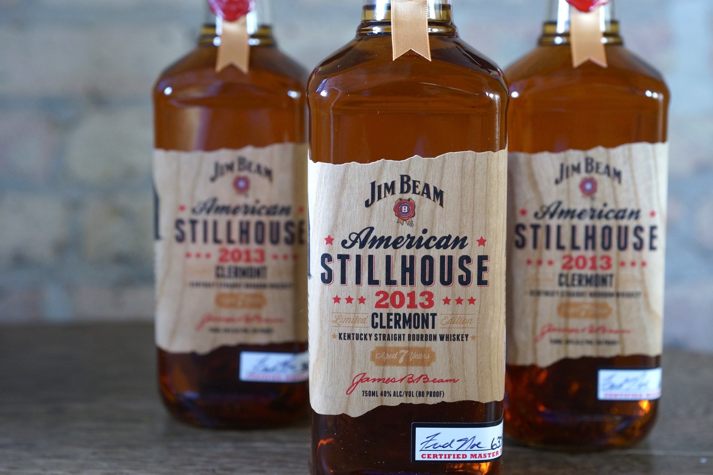 Cherry Wood Jim Beam Stillhouse Label