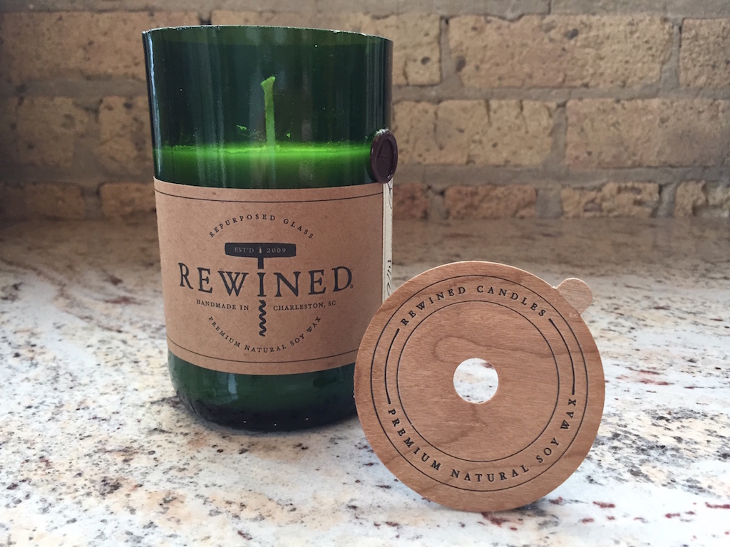 Cherry Wood Rewined Candle Cover
