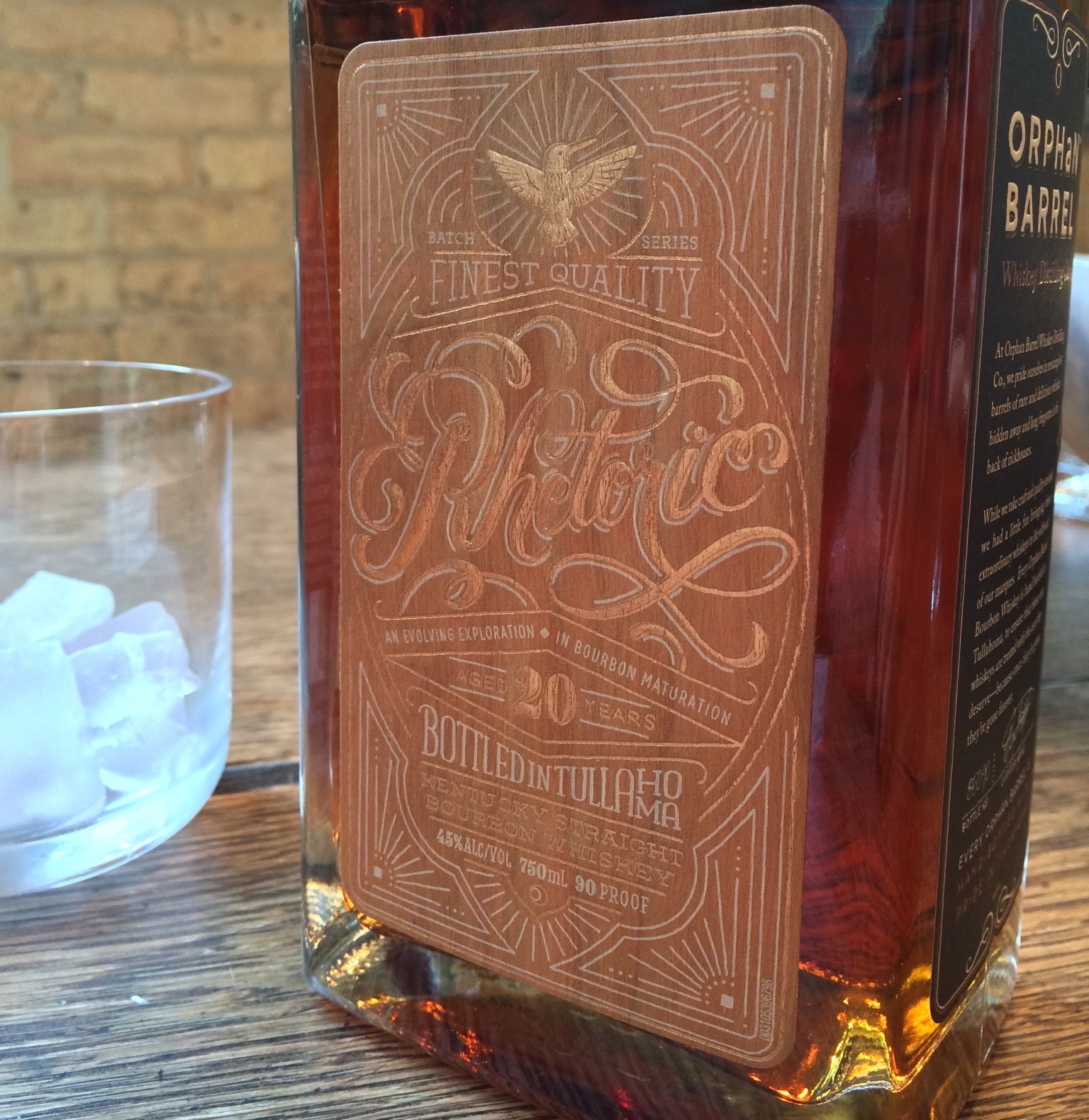 Cherry Wood Orphan Barrel Rhetoric Whiskey Label