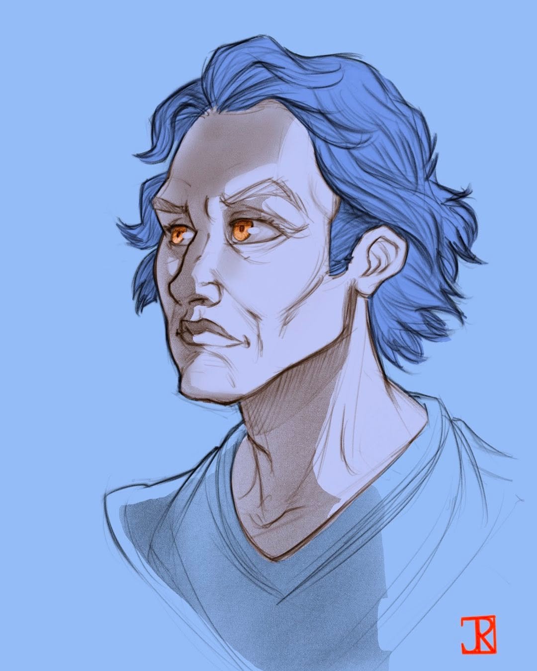 Today I did a drawing for an upcoming series of novels. Made in Procreate.