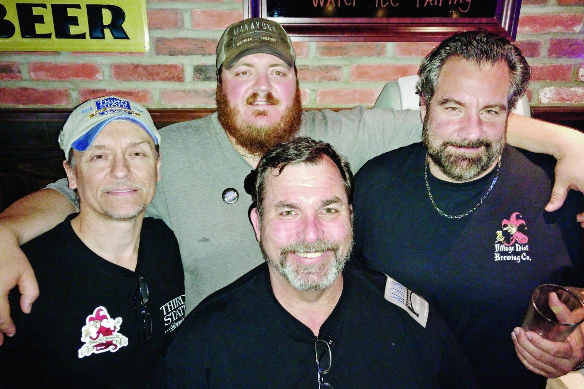 Barley Legal club launched brewers Jay Mahoney (front) and (from left) Bill Pozniak, Evan Fritz, Vince Masciandaro.