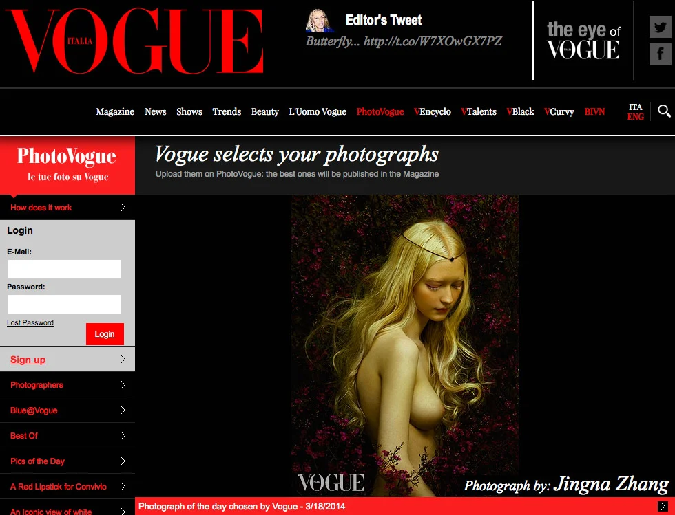Picture of the Day, Photo Vogue, Vogue Italia , 18 Mar 2014