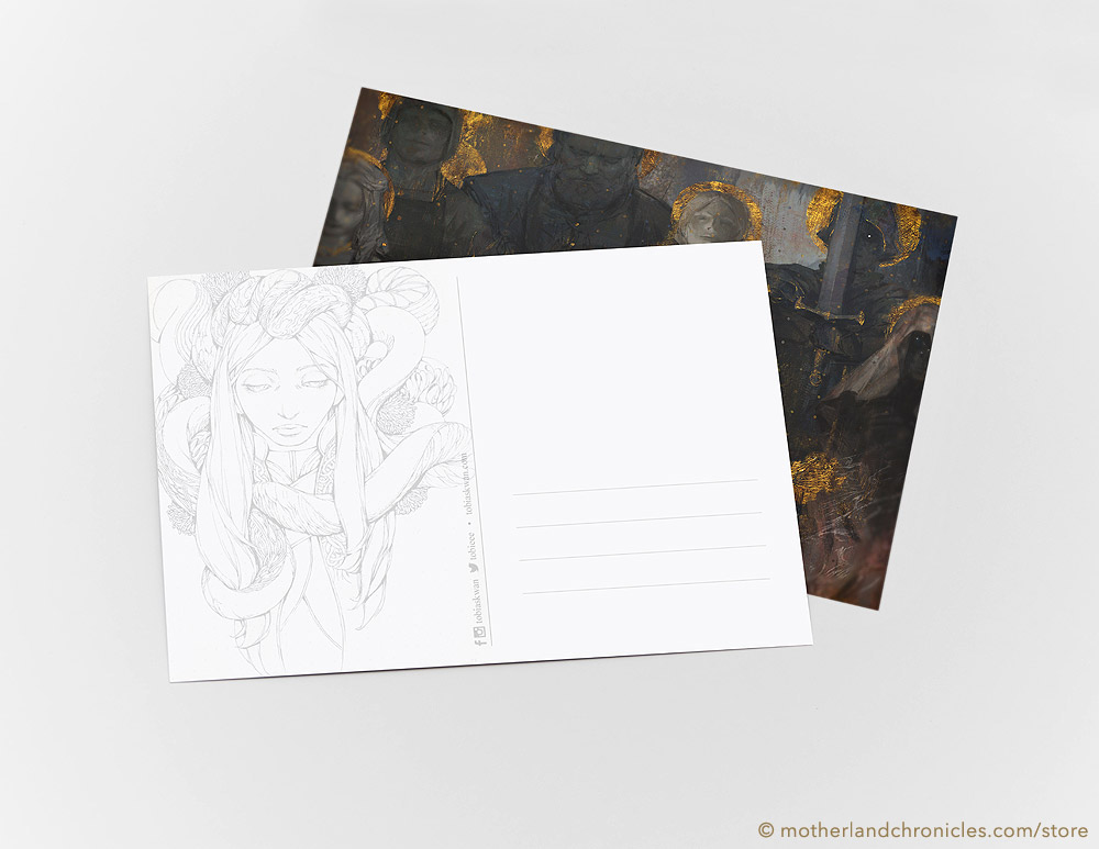 Design on reverse side for Tobias' set.