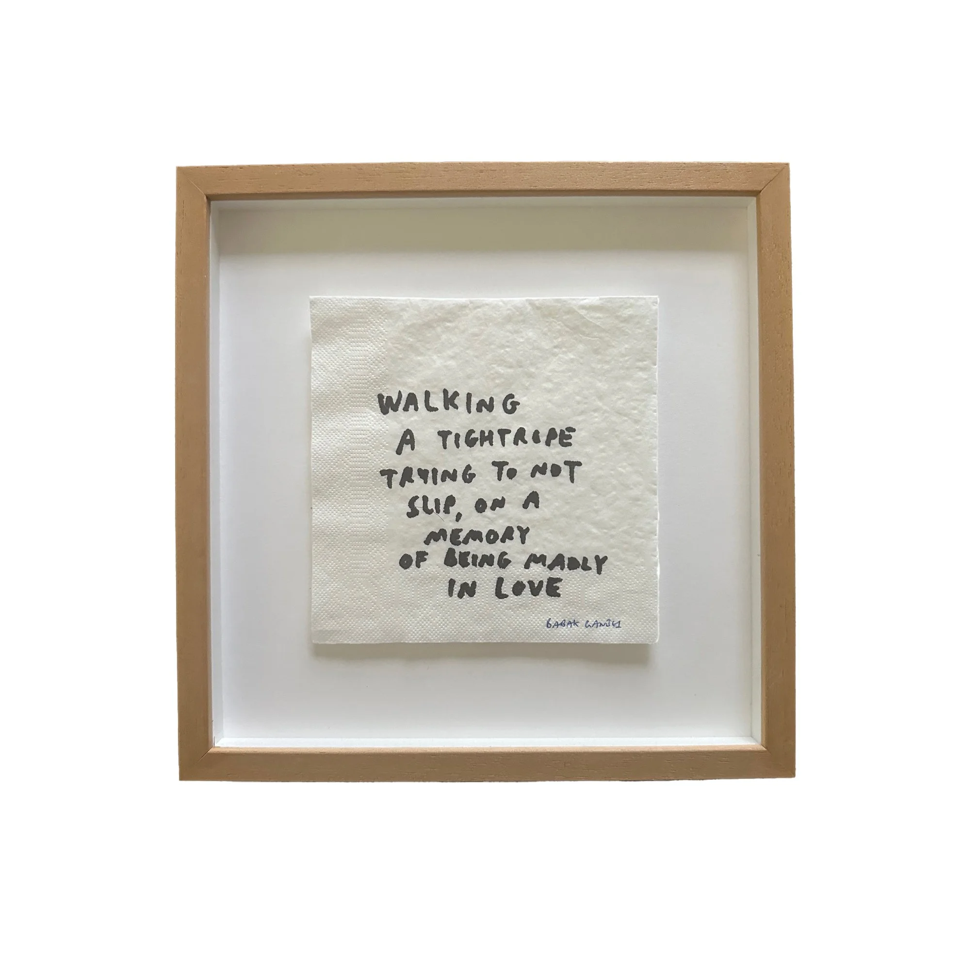 CHICKEN SHOP POEM #4 TIGHTROPE MEMORY