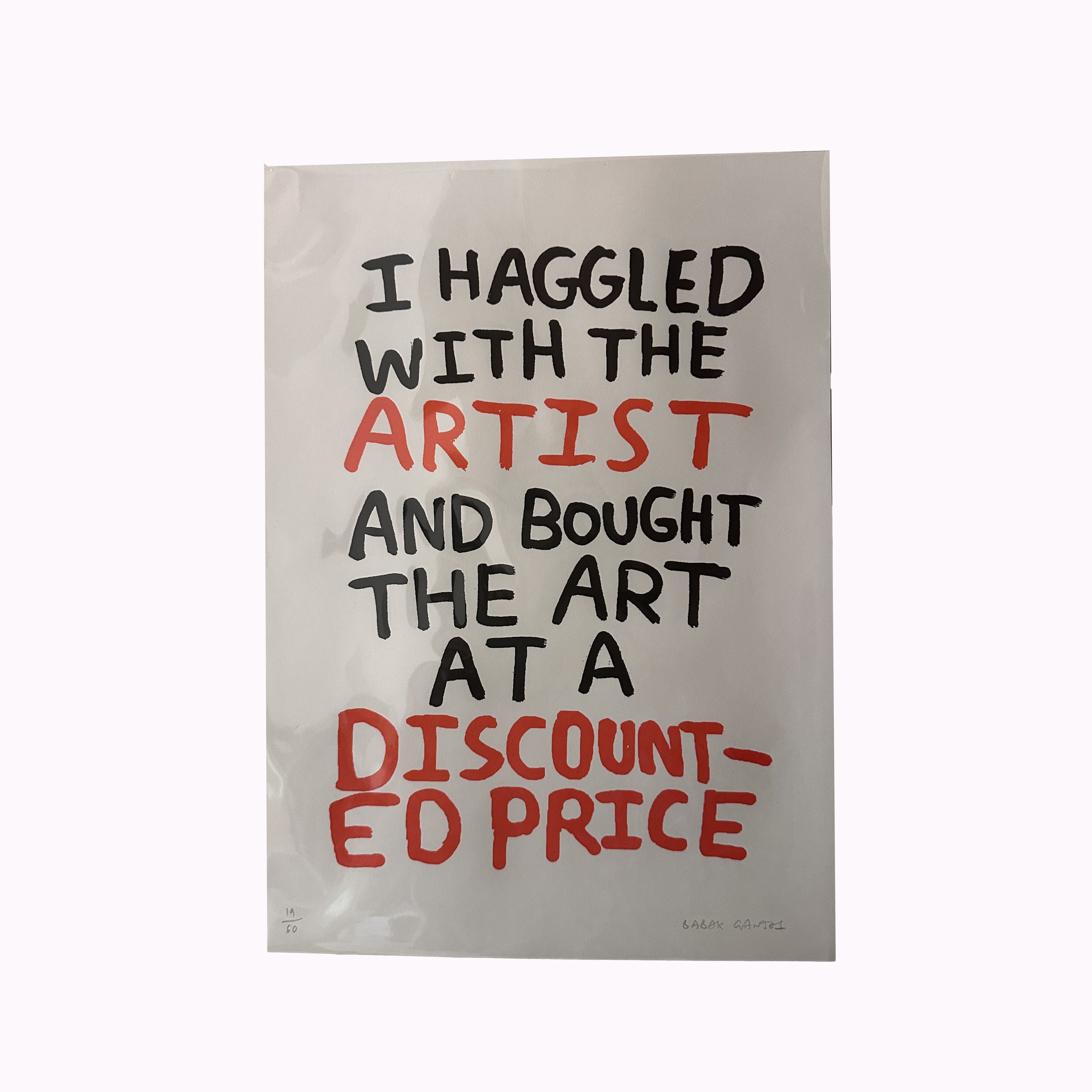 I HAGGLED WITH THE ARTIST