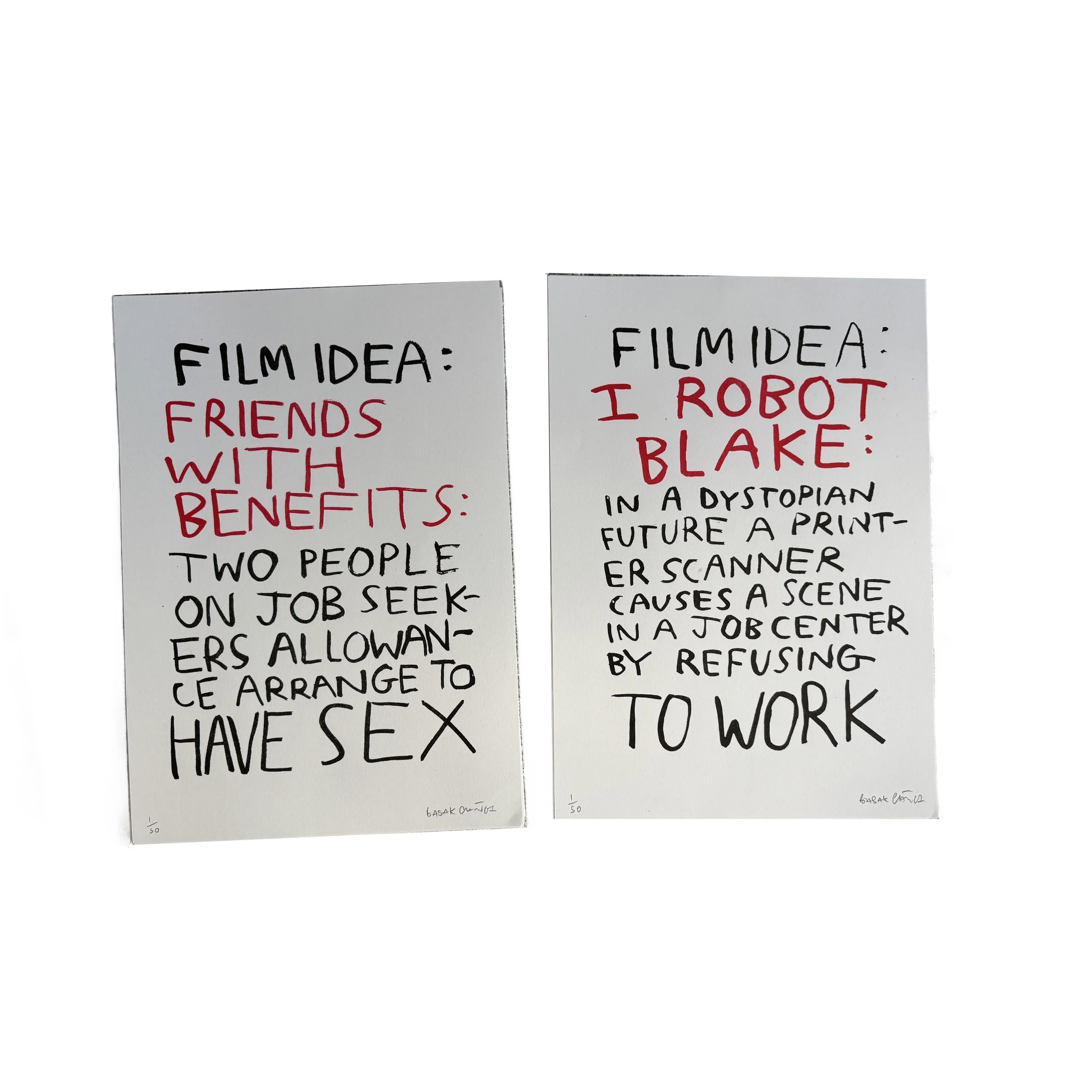 FILM IDEAS  PAIR (A3 RISO EDITION OF 50)