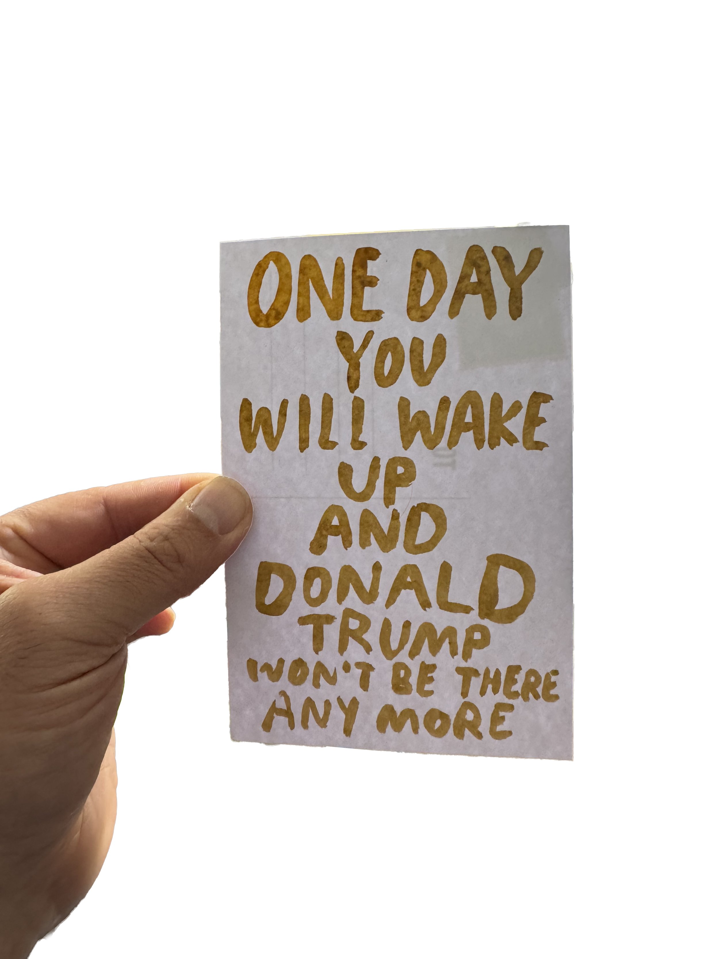 BOOTLEG POSTCARD FROM DONALD TRUMP/OMAZE PRIZE DRAW