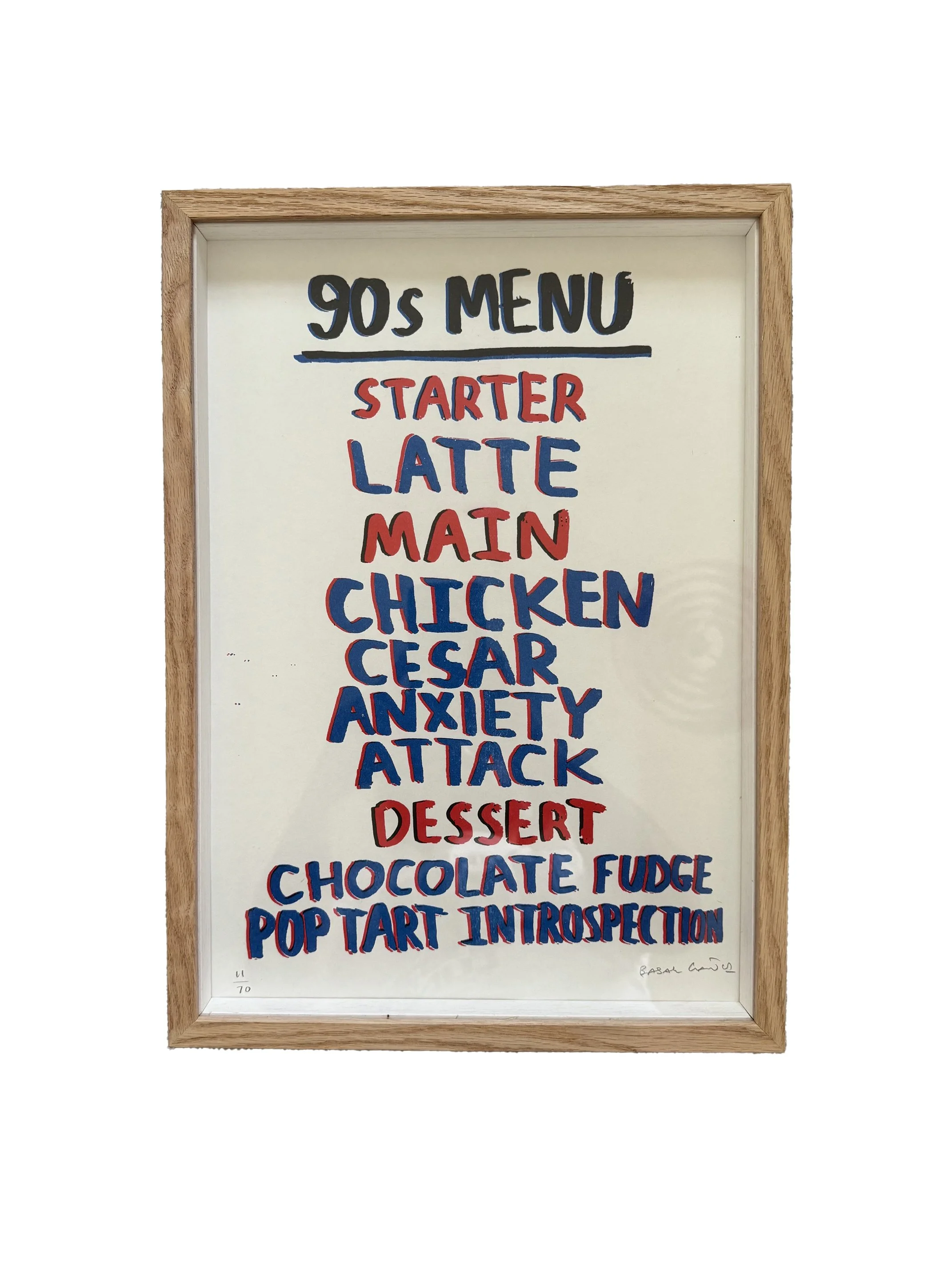 90'S MENU(RISOGRAPH EDITION)