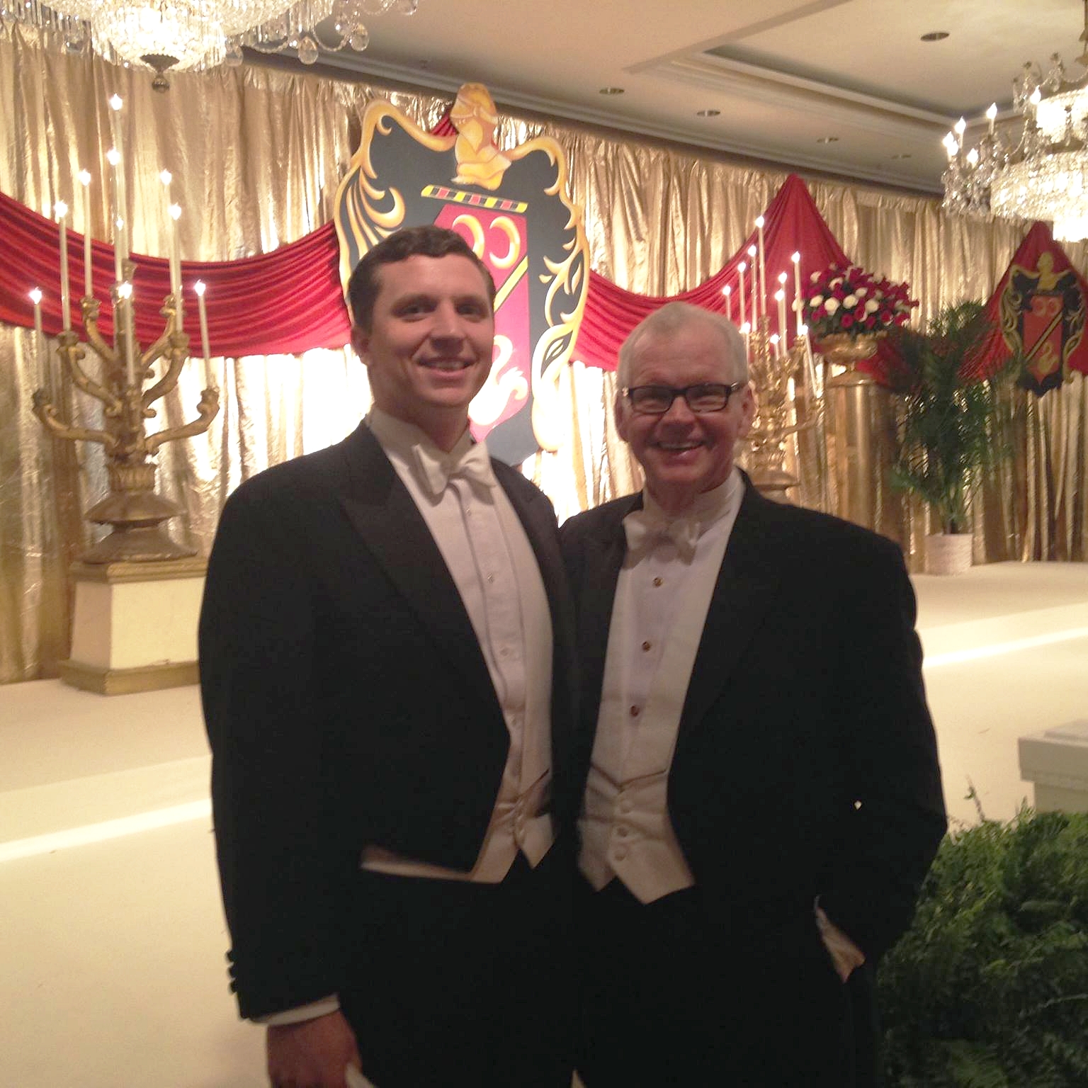 Robert and Jimmy at a Mardi Gras Ball
