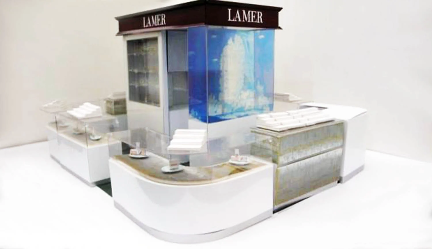 Model for LaMer Saks 5th Avenue Cosmetics Floor Redesign
