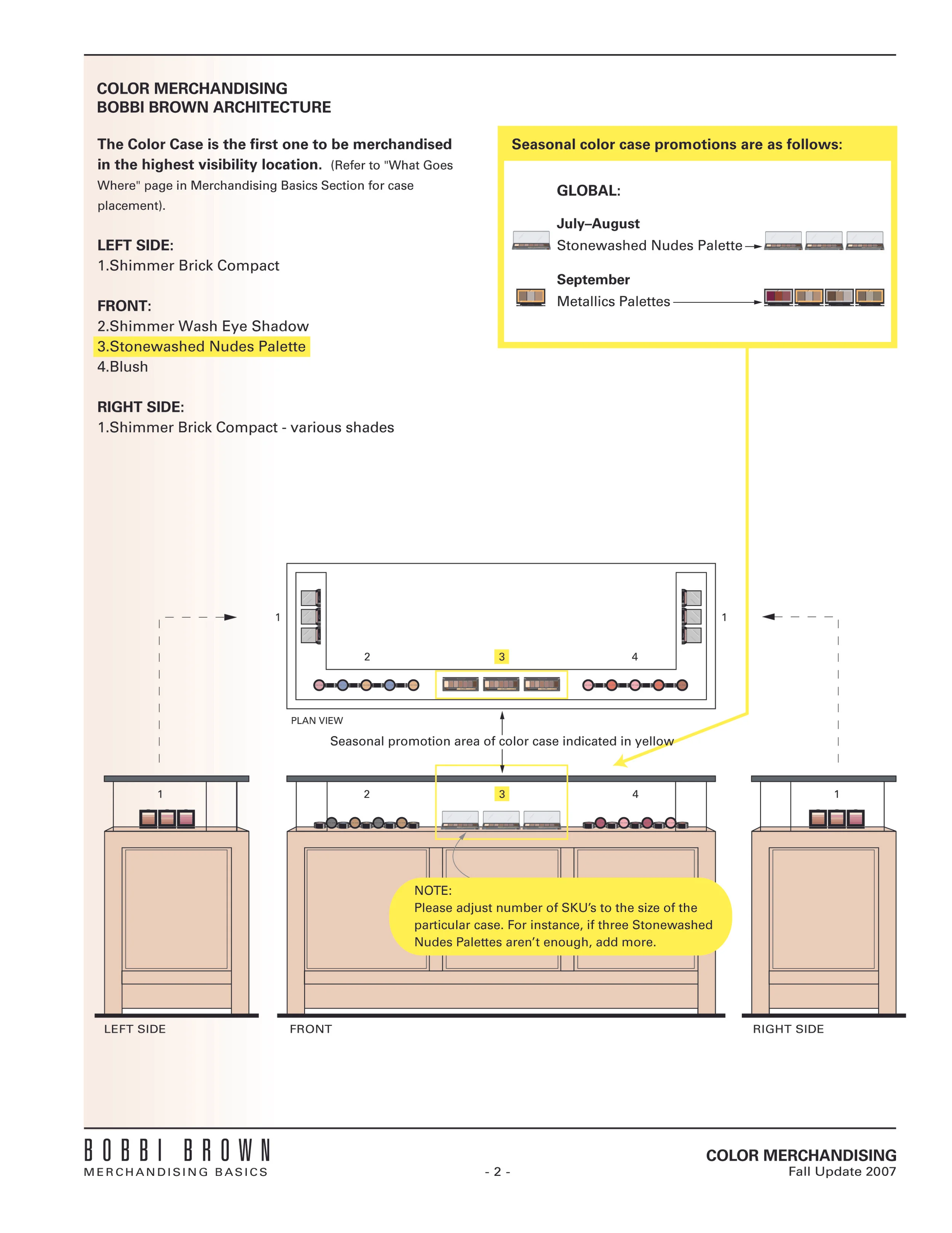   International Store Merchandising ‘Info Sheet’ maintenance - Bobbi Brown      .  