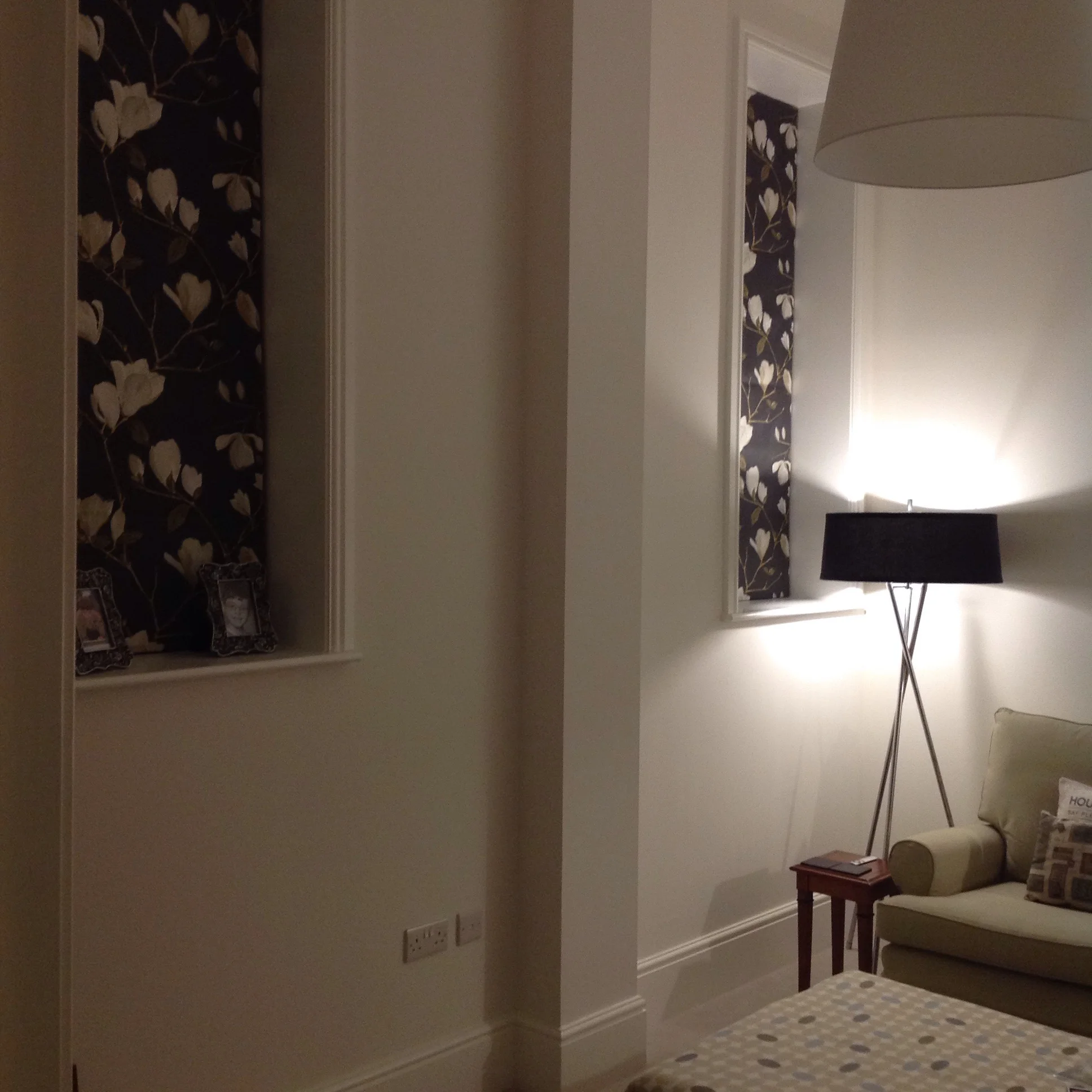 The two windows in the TV room