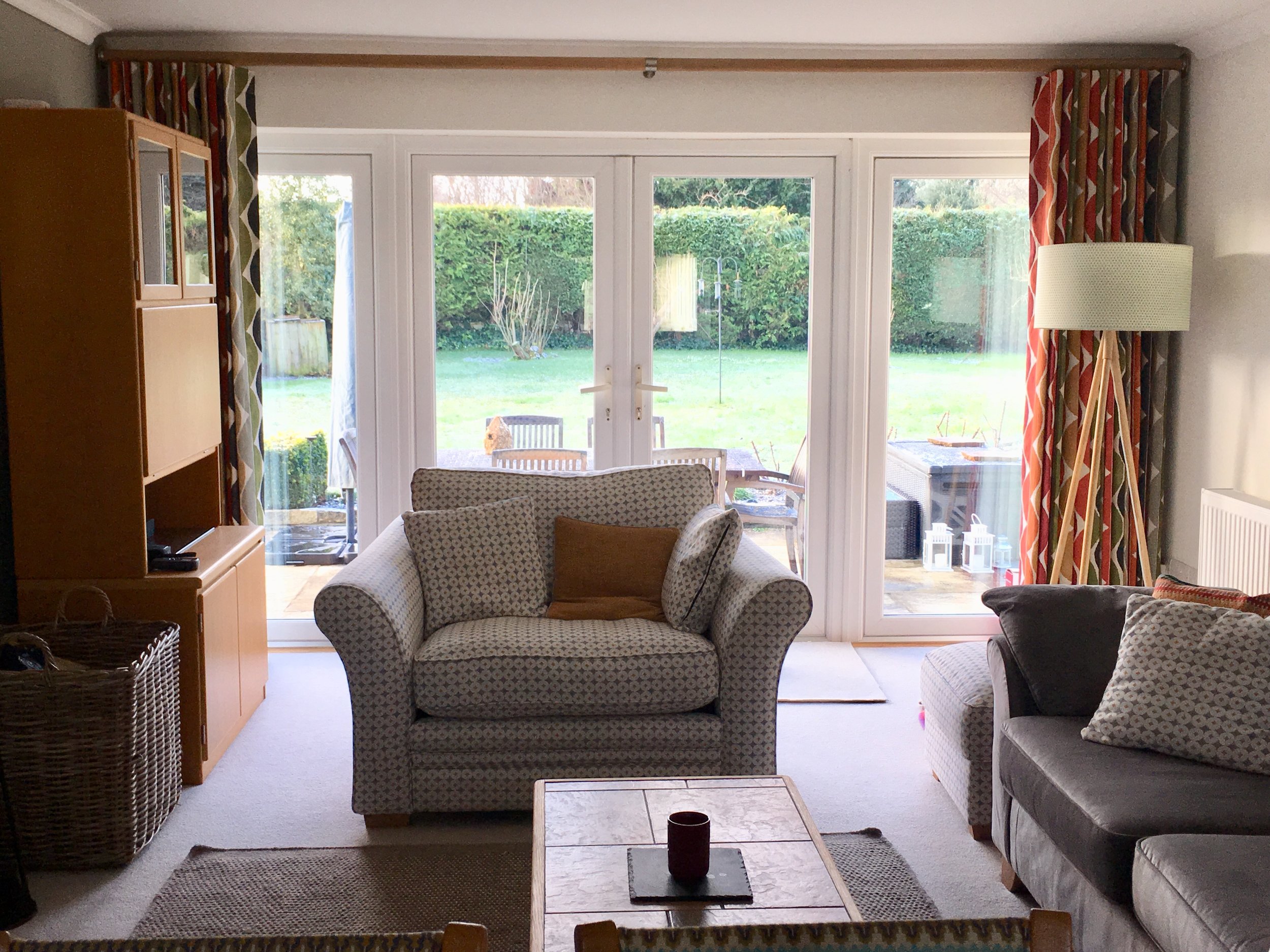 Framing the French doors perfectly