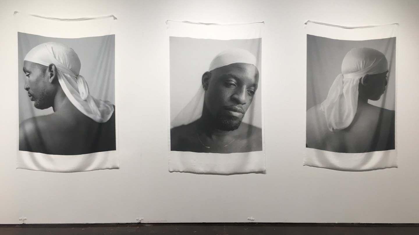 Installation view of John Edmonds works, shown by ltd los angeles.
